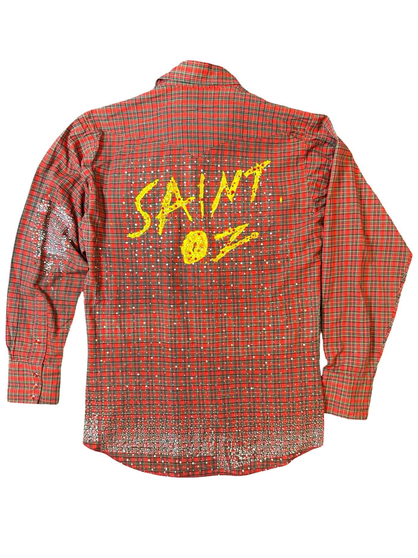 Recovered Artifact No. 070— STARFALL GALAXY FLANNEL — (SIZE L) (HAND PAINTED + HAND EMBELLISHED)