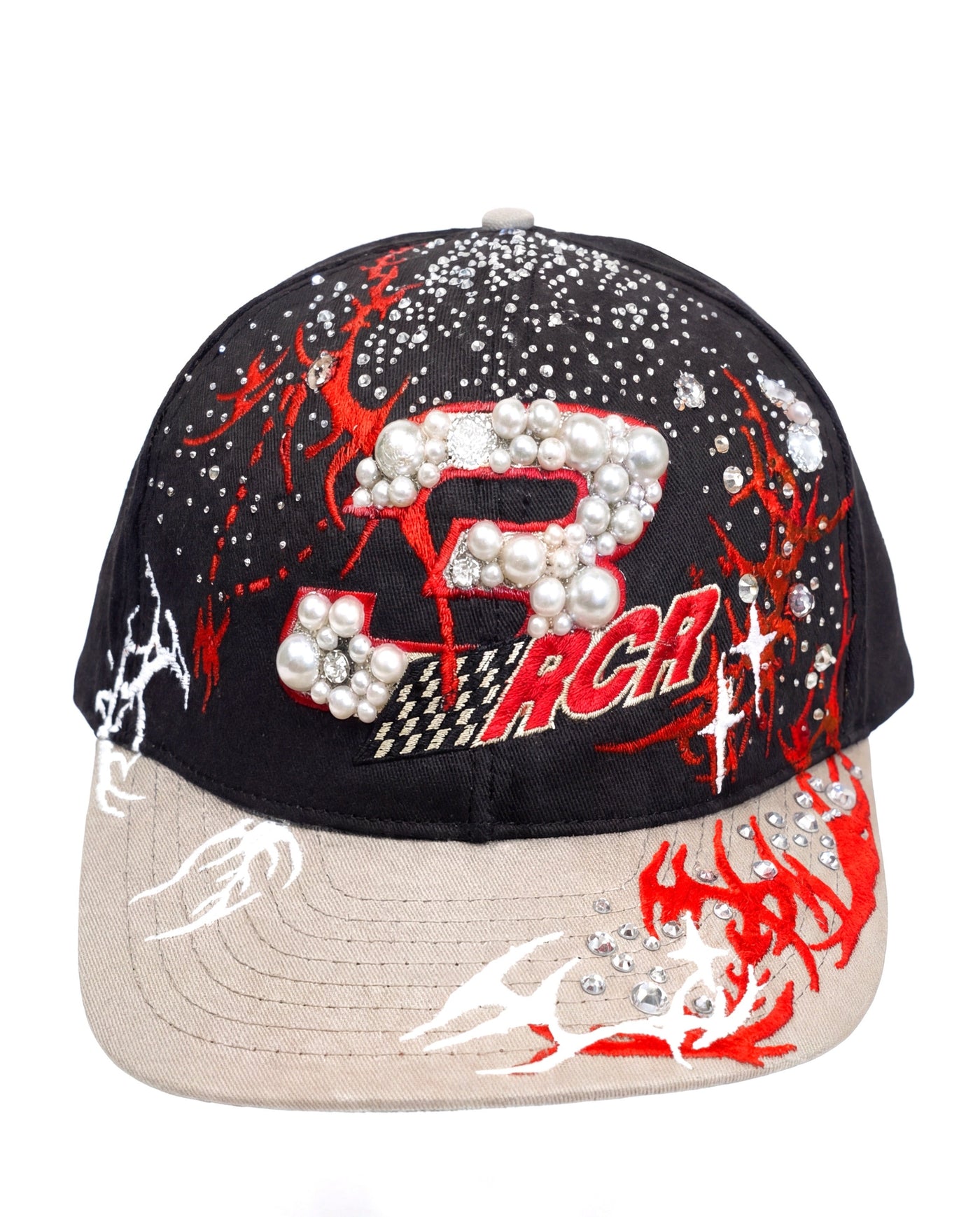 Recovered Artifact No. 010 —NASCAR PEARL SNAPBACK — HAND-PAINTED VINTAGE