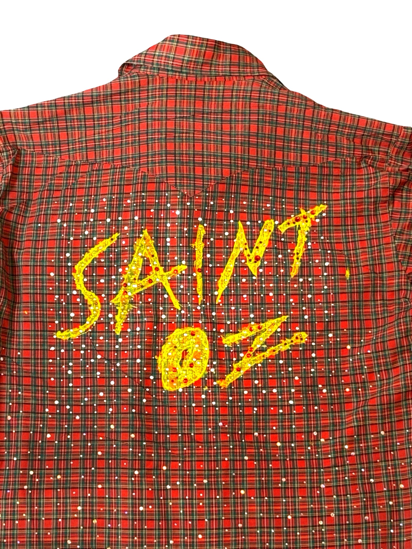 Recovered Artifact No. 070— STARFALL GALAXY FLANNEL — (SIZE L) (HAND PAINTED + HAND EMBELLISHED)