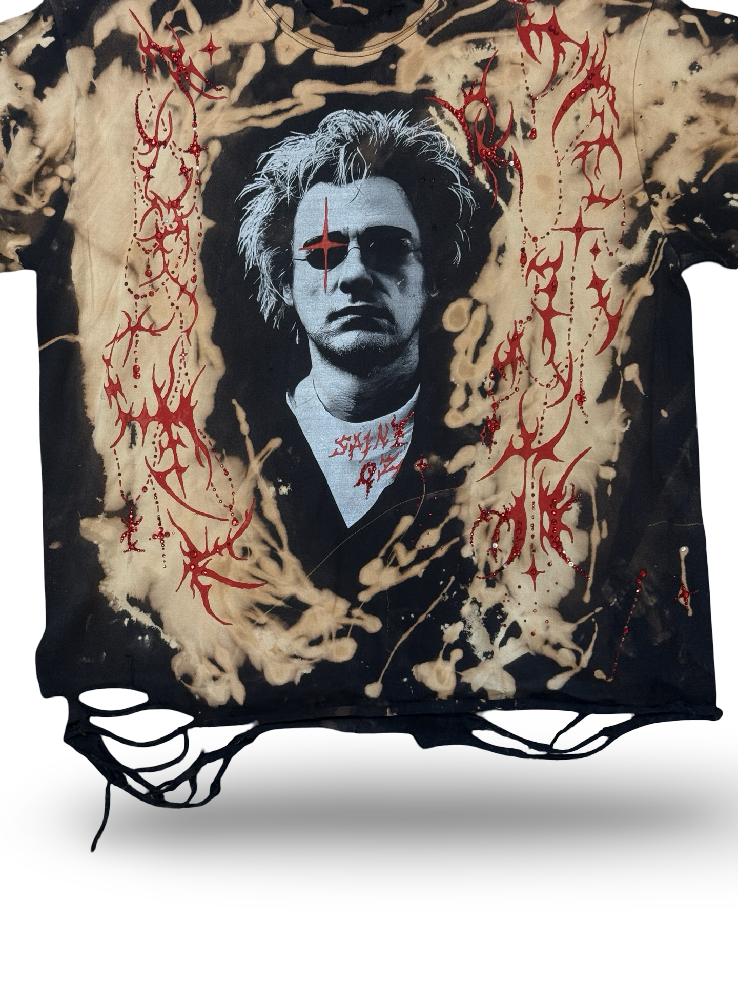 Recovered Artifact No. 592 — P58 Tour Bleached-Embellished Band Tee (XL)