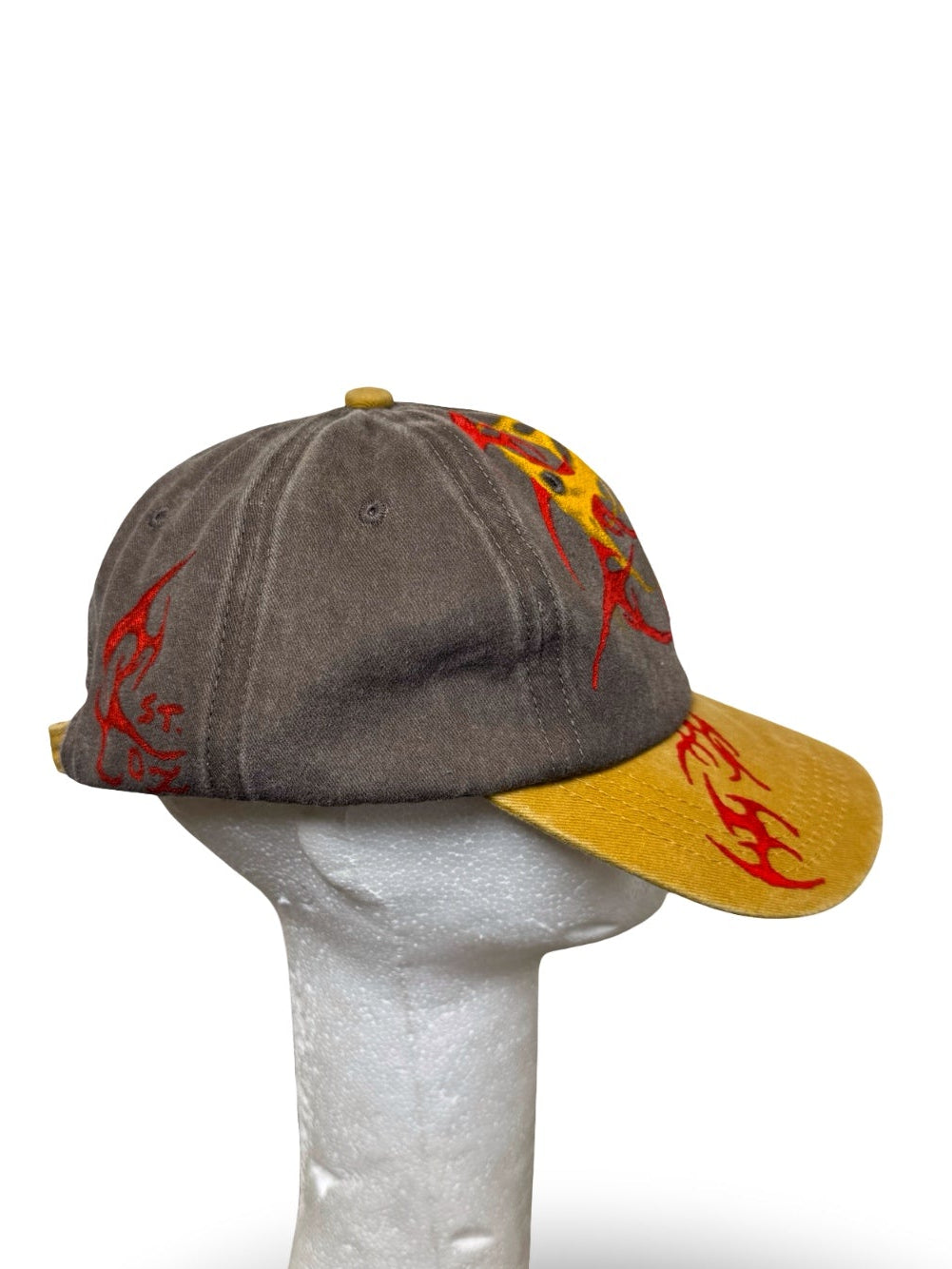 Recovered Artifact No. 087 — YELLOW FLAME CAP — HAND-PAINTED