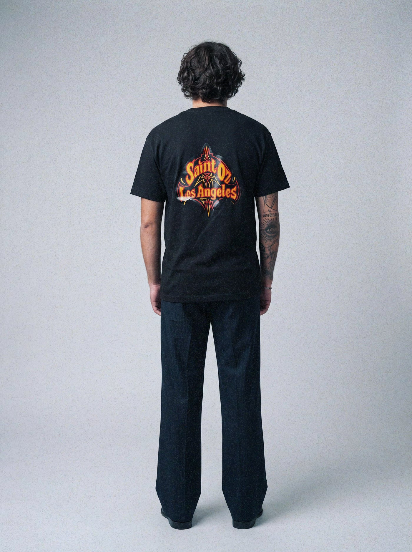 Studio Work No. 001 —FLAME CREST TEE — BLACK