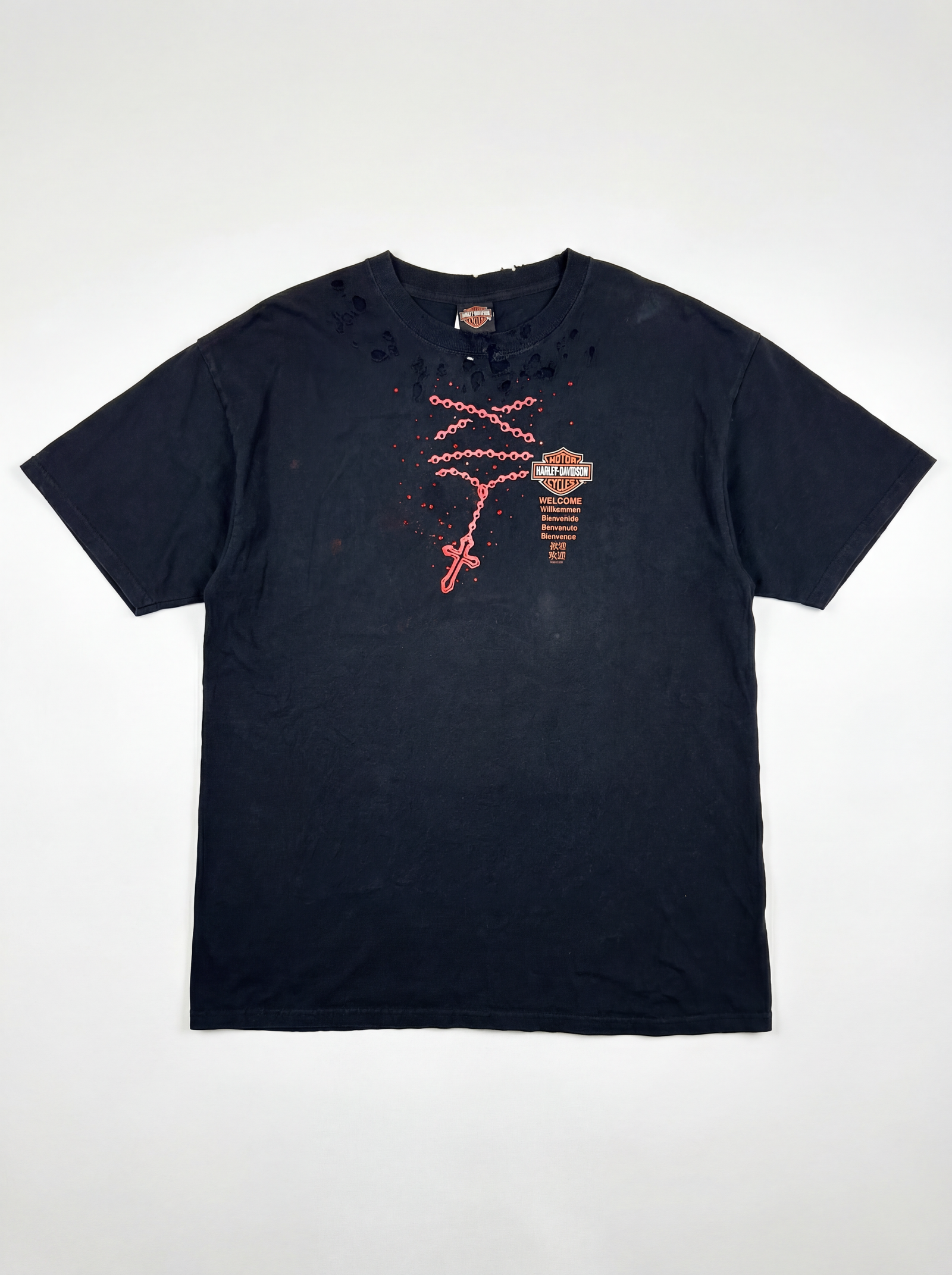 Recovered Artifact No. 222 — RHINESTONE HARLEY DAVIDSON TEE (2XL)