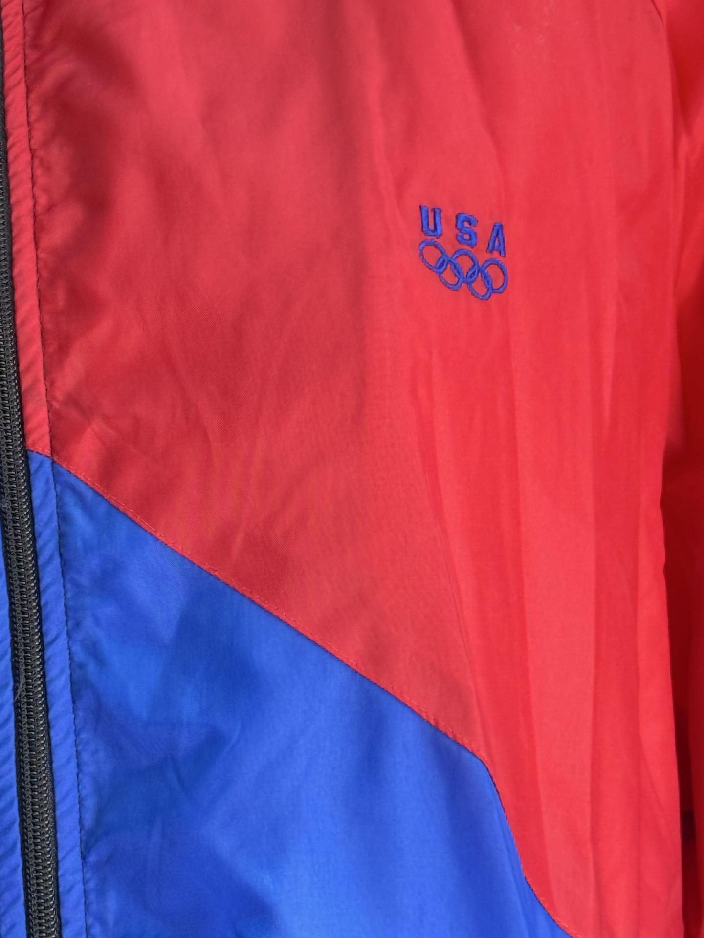 1990s USA Olympic Nylon Windbreaker (L)