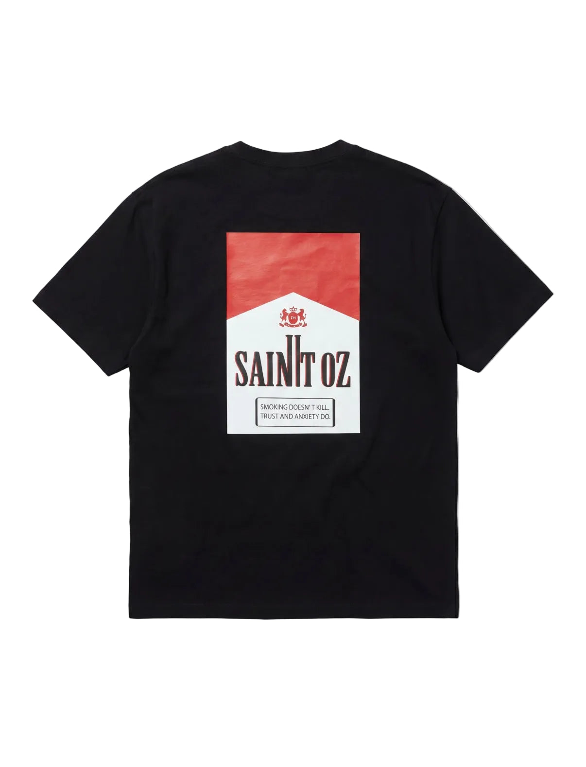 Studio Work No. 066 — RED LABEL SAINT TEE — BLACK