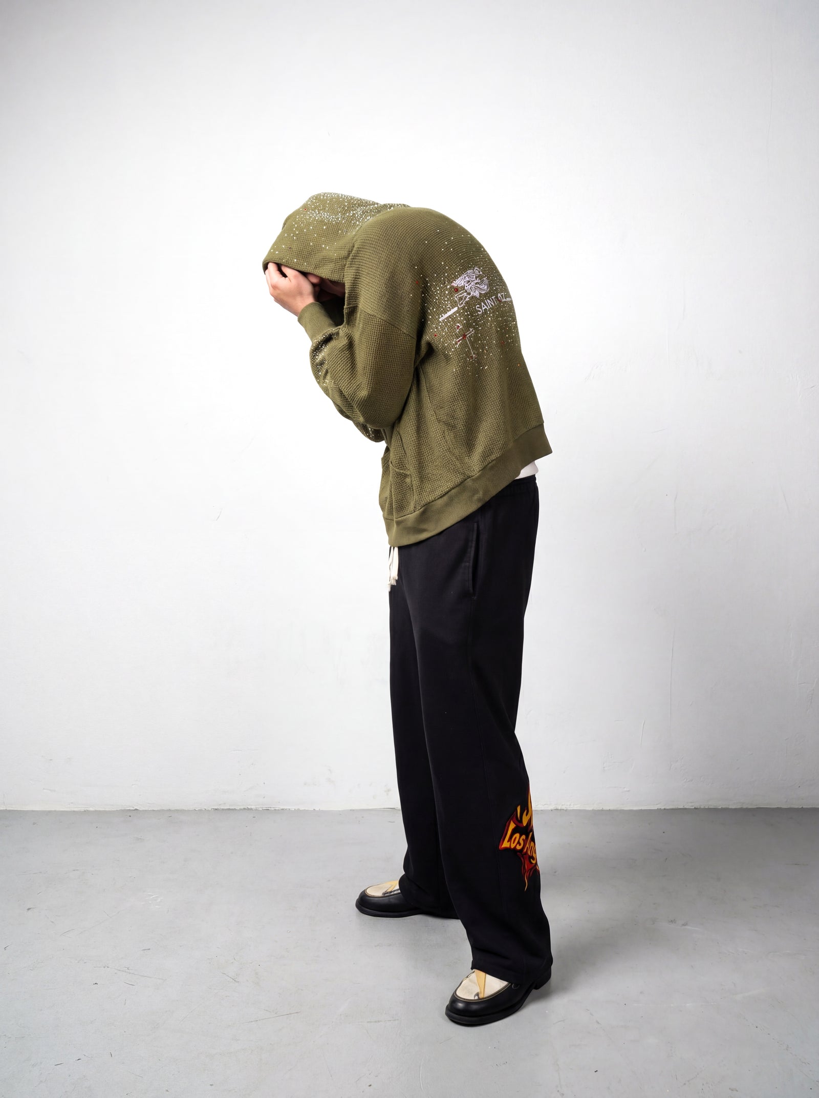 Recovered Artifact No. 777 — ST.OZ RHINESTONE GREEN ZIP-UP (XL)