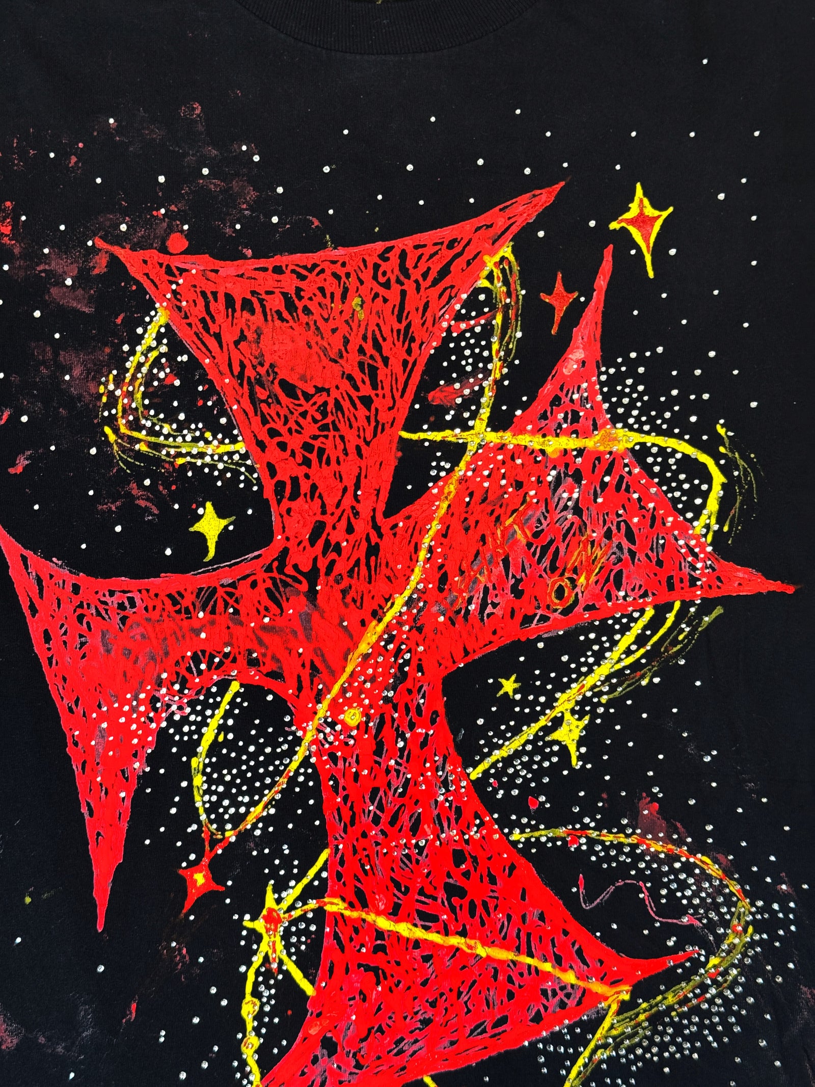 Recovered Artifact No. 111— GILDED RELIC CROSS — HAND PAINTED + EMBELLISHED (XL)