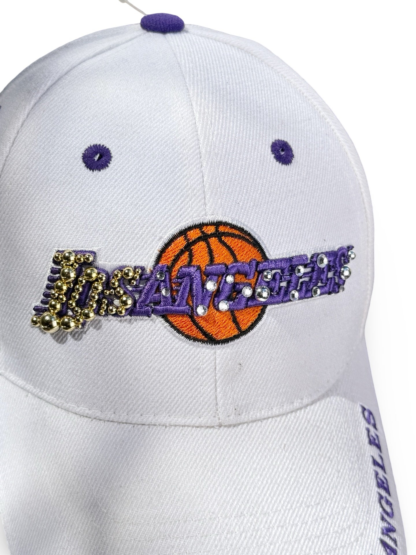 Recovered Artifact No. 178 — Rhinestone/Pearl Los Angeles Lakers Cap (Adjustable)