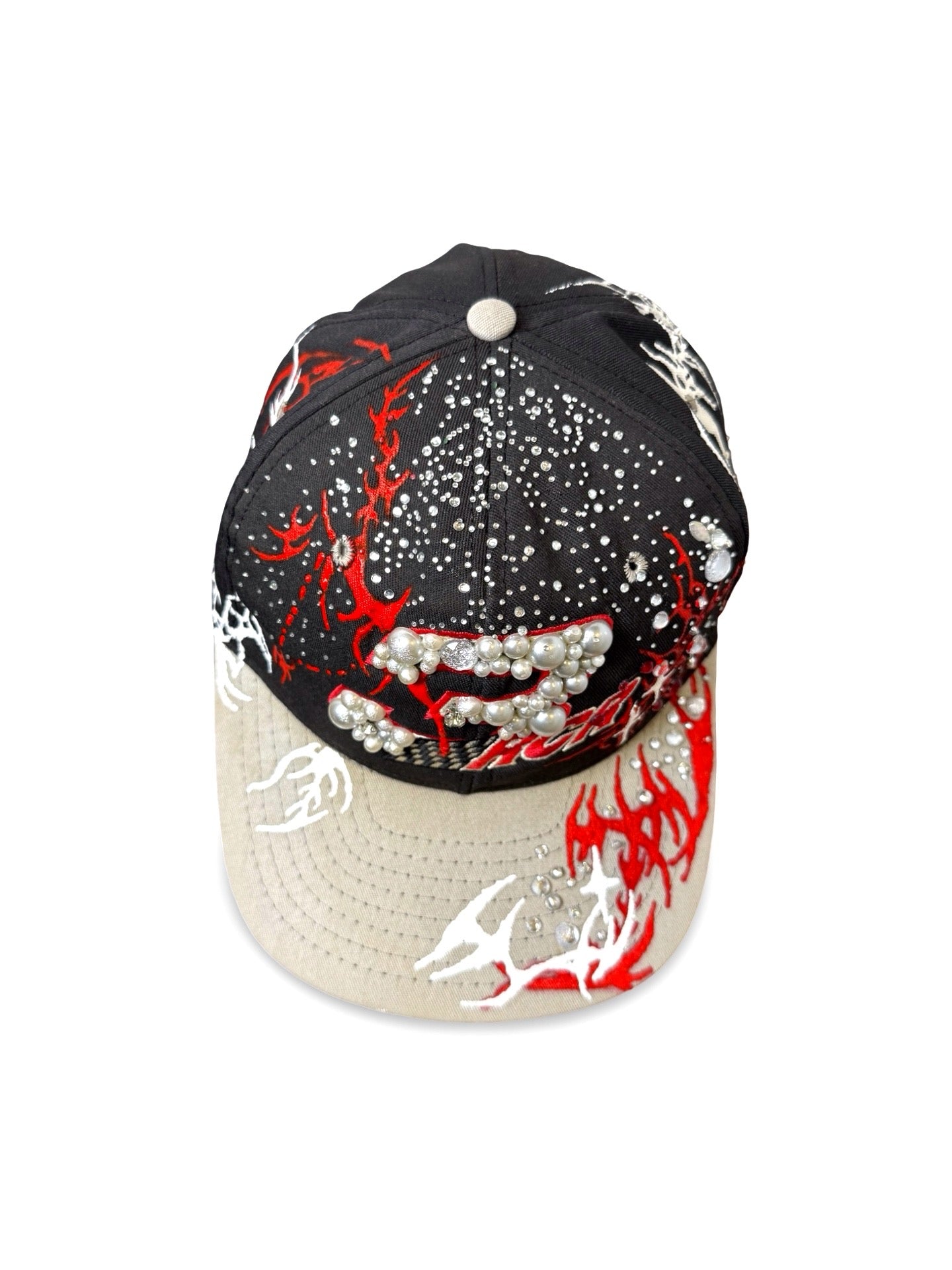 Recovered Artifact No. 010 —NASCAR PEARL SNAPBACK — HAND-PAINTED VINTAGE