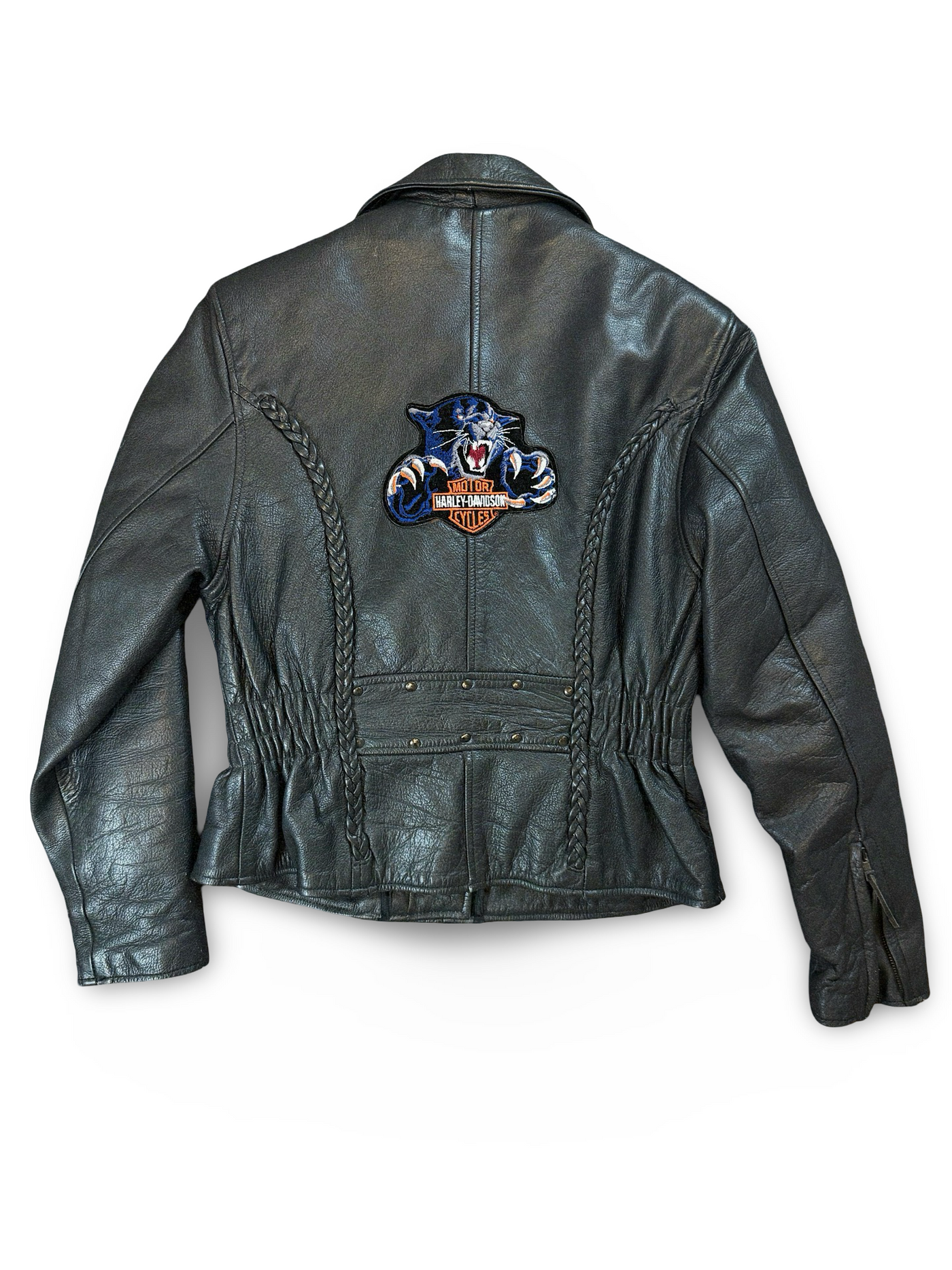 (90s) Harley-Davidson Black Leather Biker Jacket (M)
