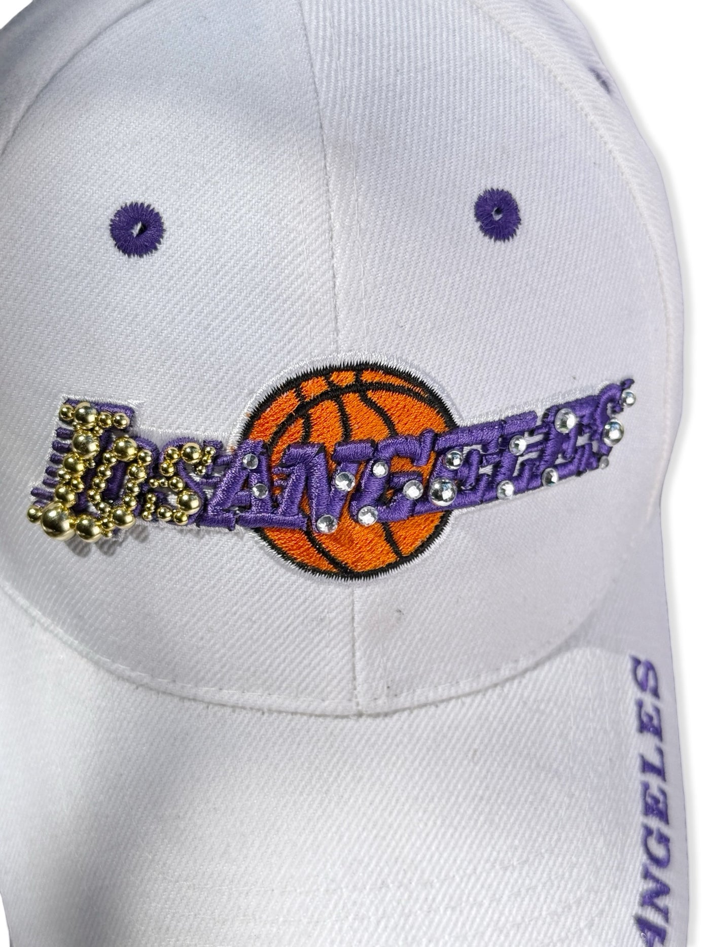 Recovered Artifact No. 178 — Rhinestone/Pearl Los Angeles Lakers Cap (Adjustable)