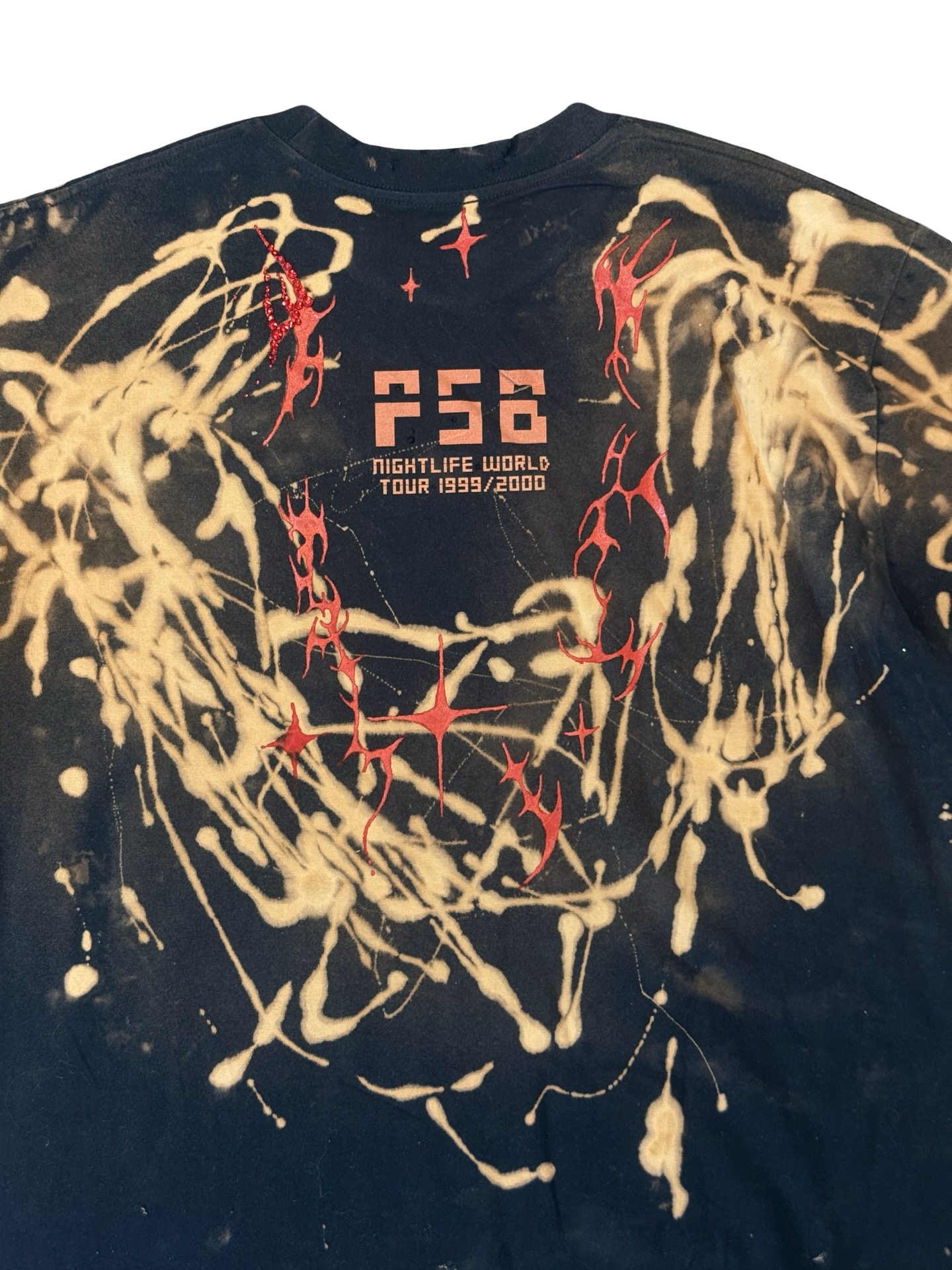Recovered Artifact No. 592 — P58 Tour Bleached-Embellished Band Tee (XL)