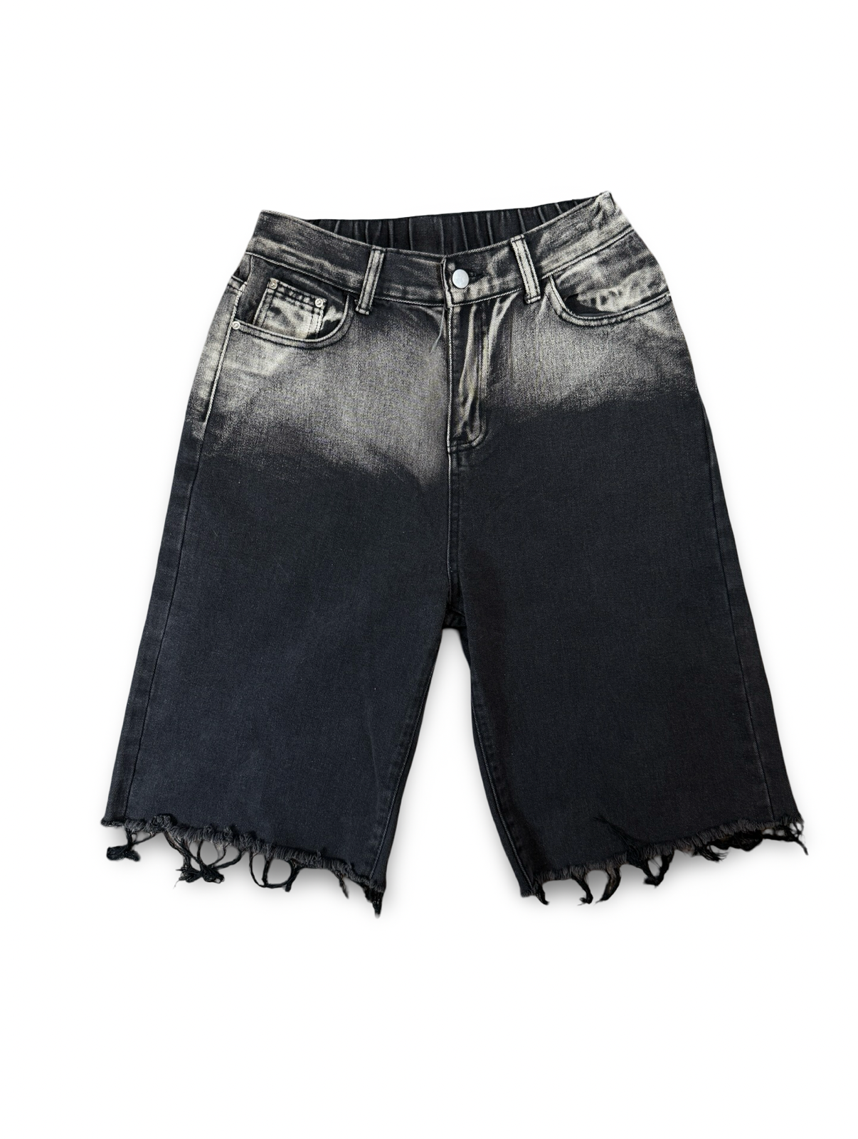 Recovered Artifact No. 217 —ANGEL DENIM BLACK JORTS (26 WAIST)