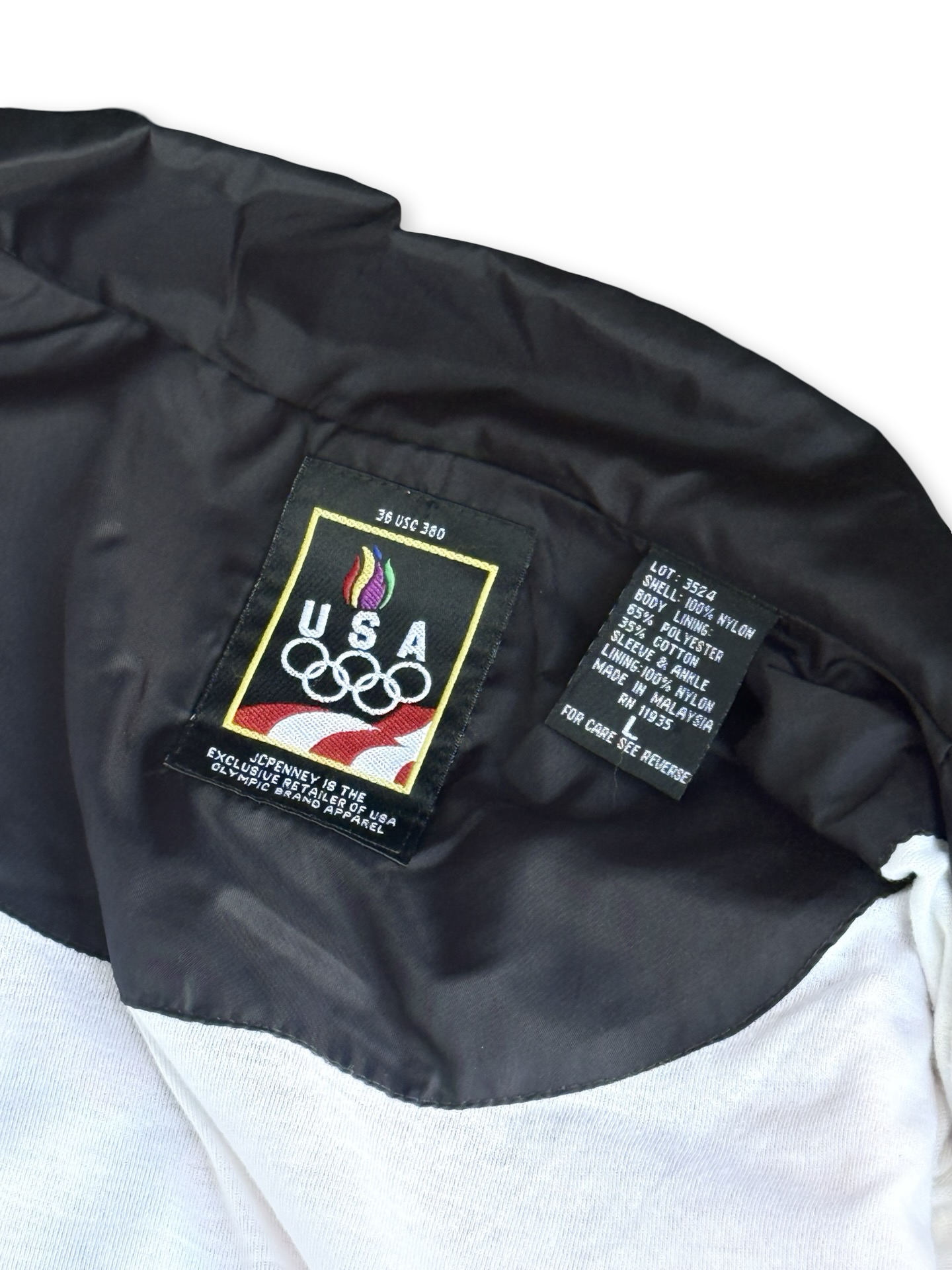 1990s USA Olympic Nylon Windbreaker (L)