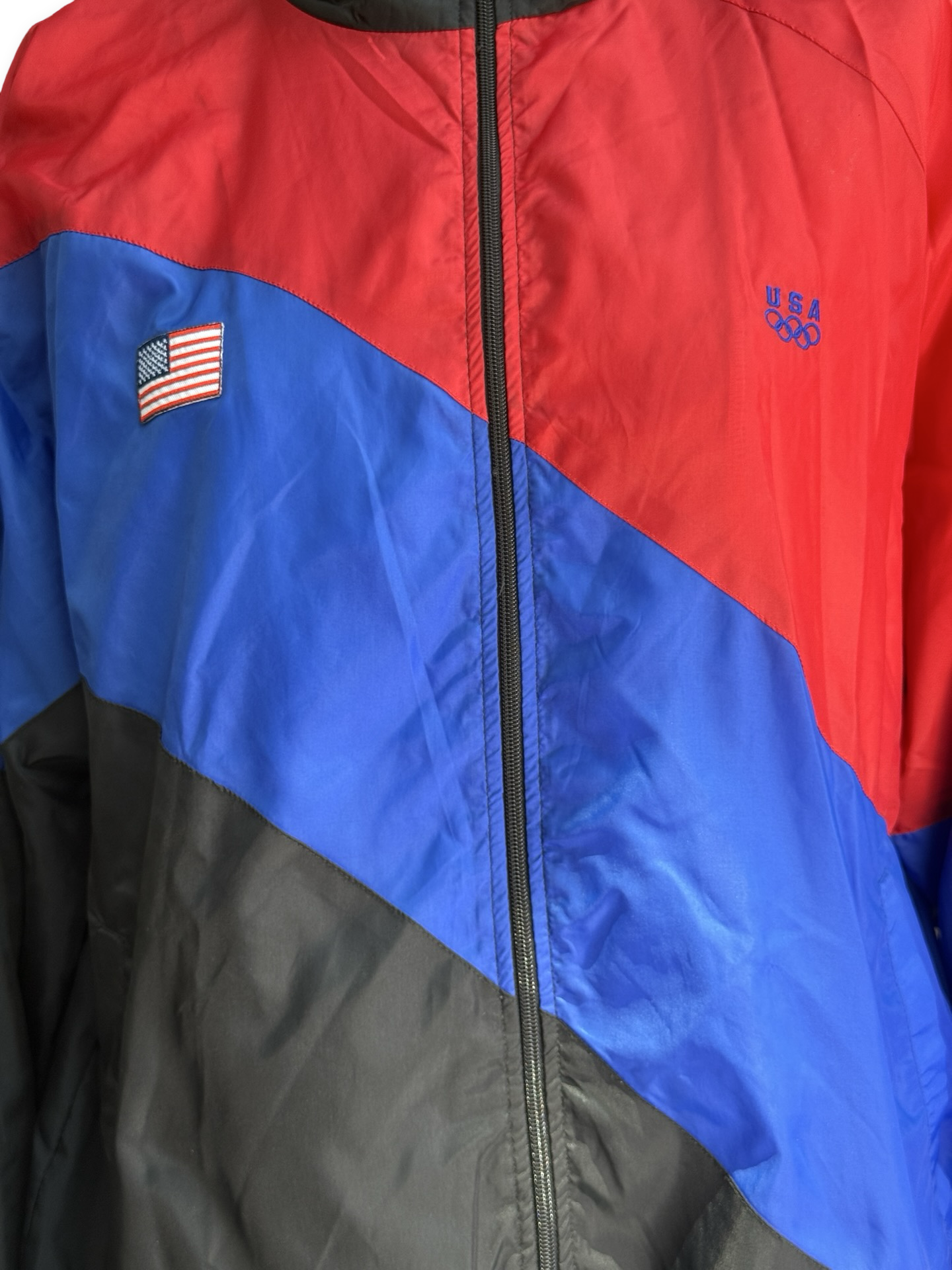 1990s USA Olympic Nylon Windbreaker (L)