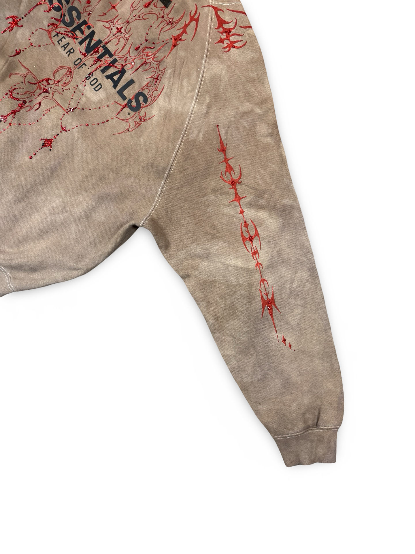 Recovered Artifact No. 778 — Fear of God Essentials Tribal Oatmeal Rhinestone Crewneck (L)