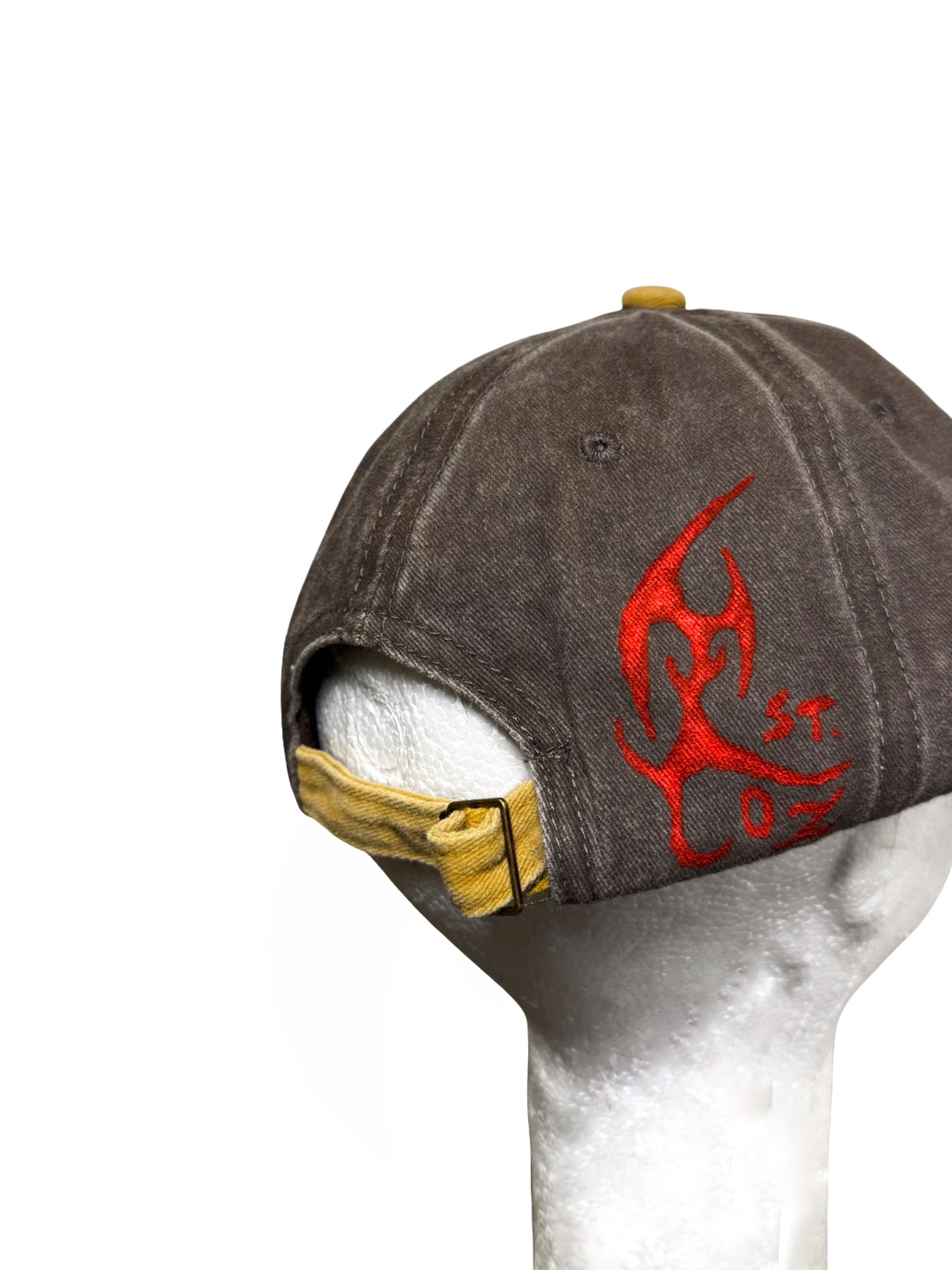 Recovered Artifact No. 087 — YELLOW FLAME CAP — HAND-PAINTED