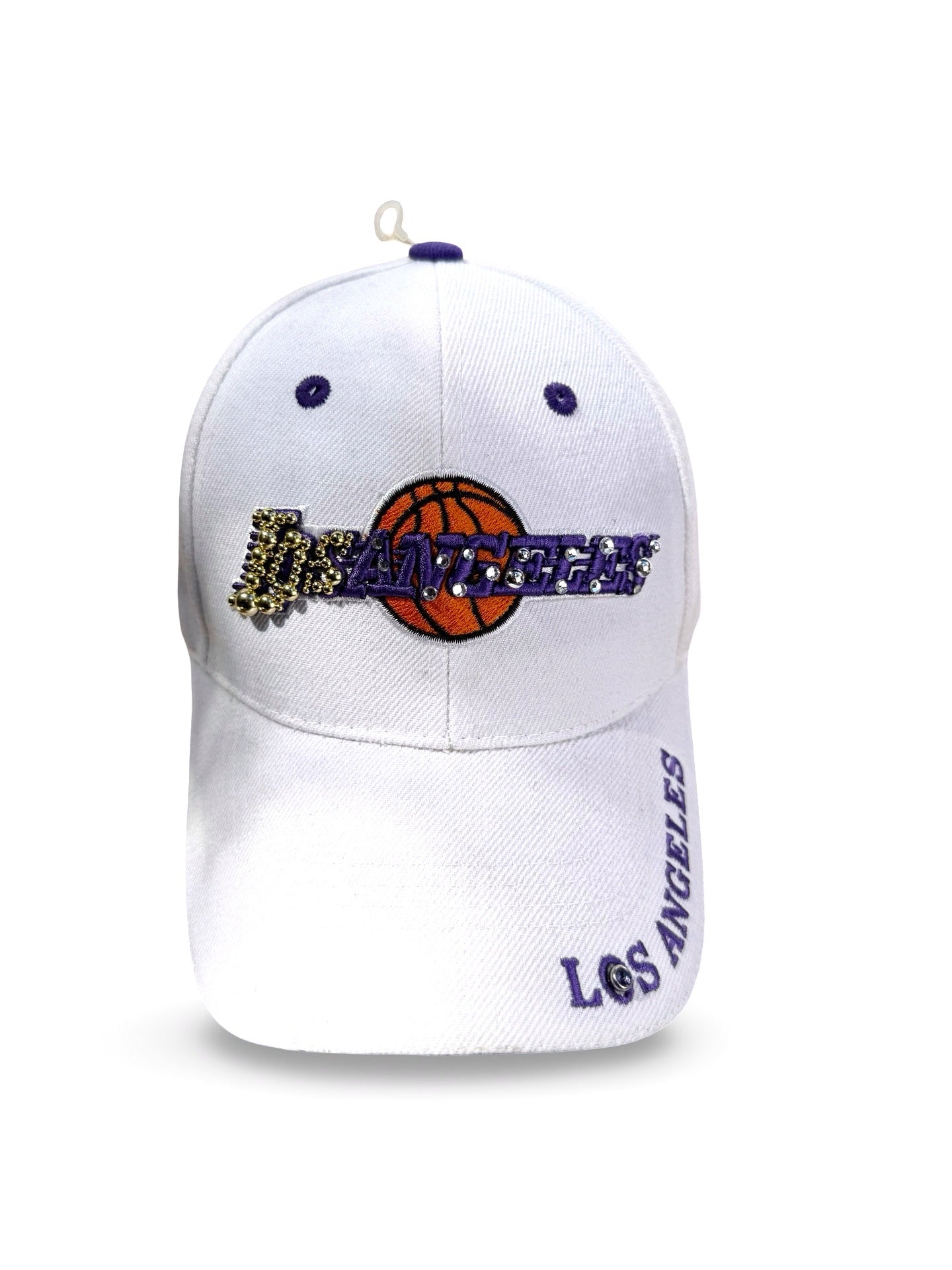 Recovered Artifact No. 178 — Rhinestone/Pearl Los Angeles Lakers Cap (Adjustable)