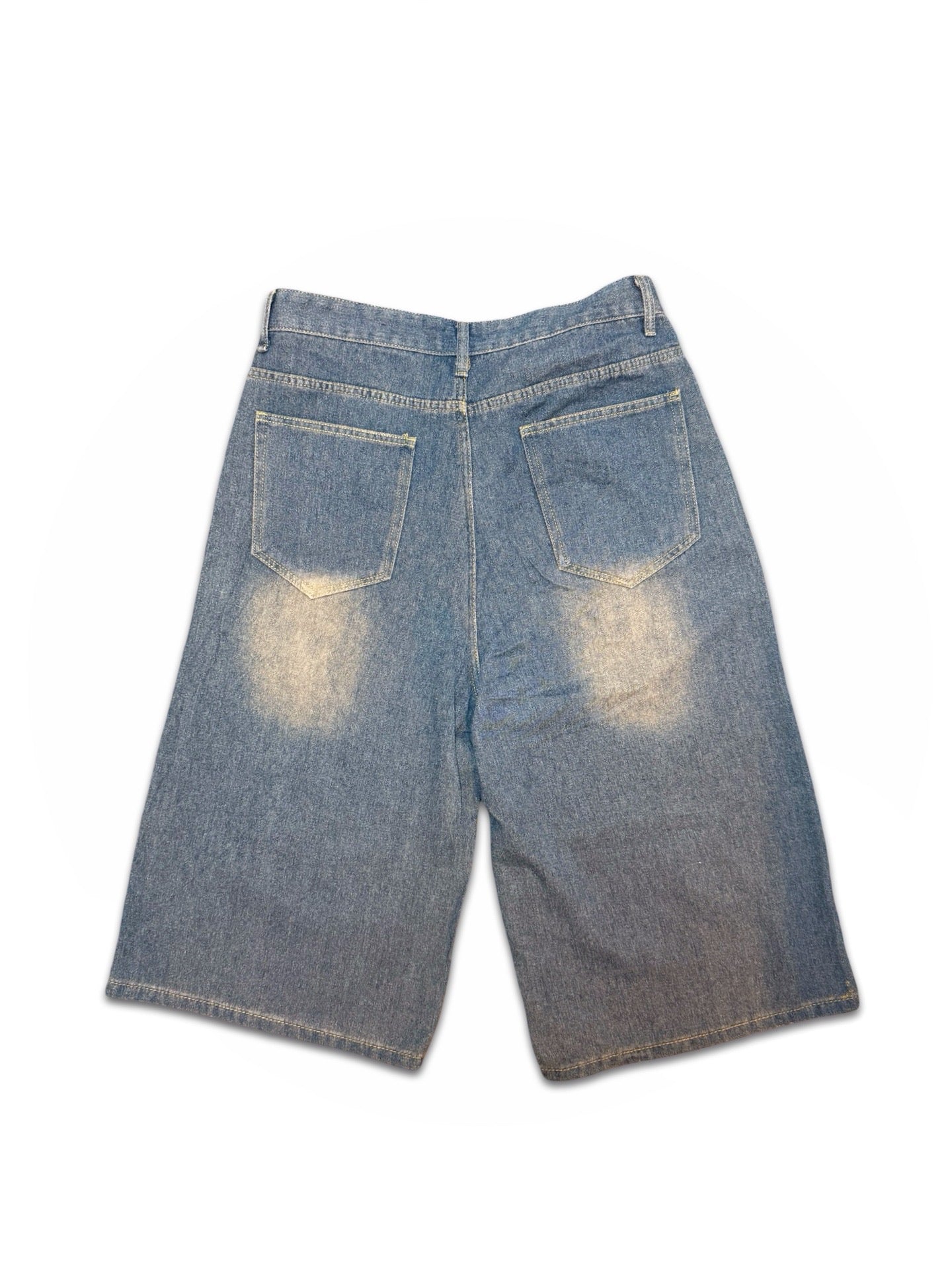 Recovered Artifact No. 037 — FLAREFORGE RHINESTONE JORTS — (SIZE 32)