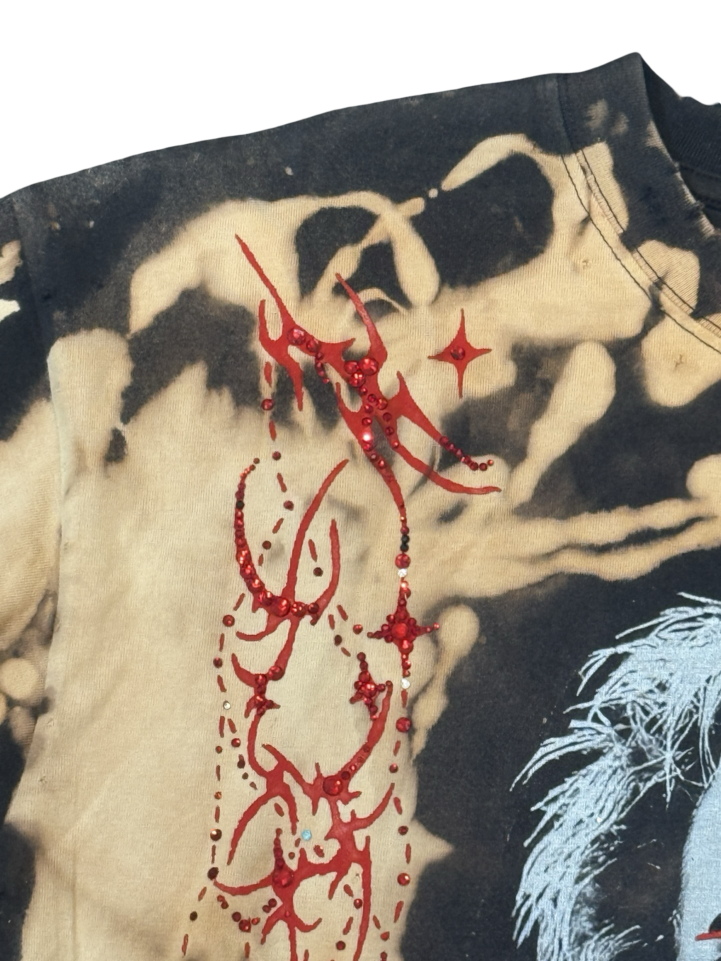 Recovered Artifact No. 592 — P58 Tour Bleached-Embellished Band Tee (XL)