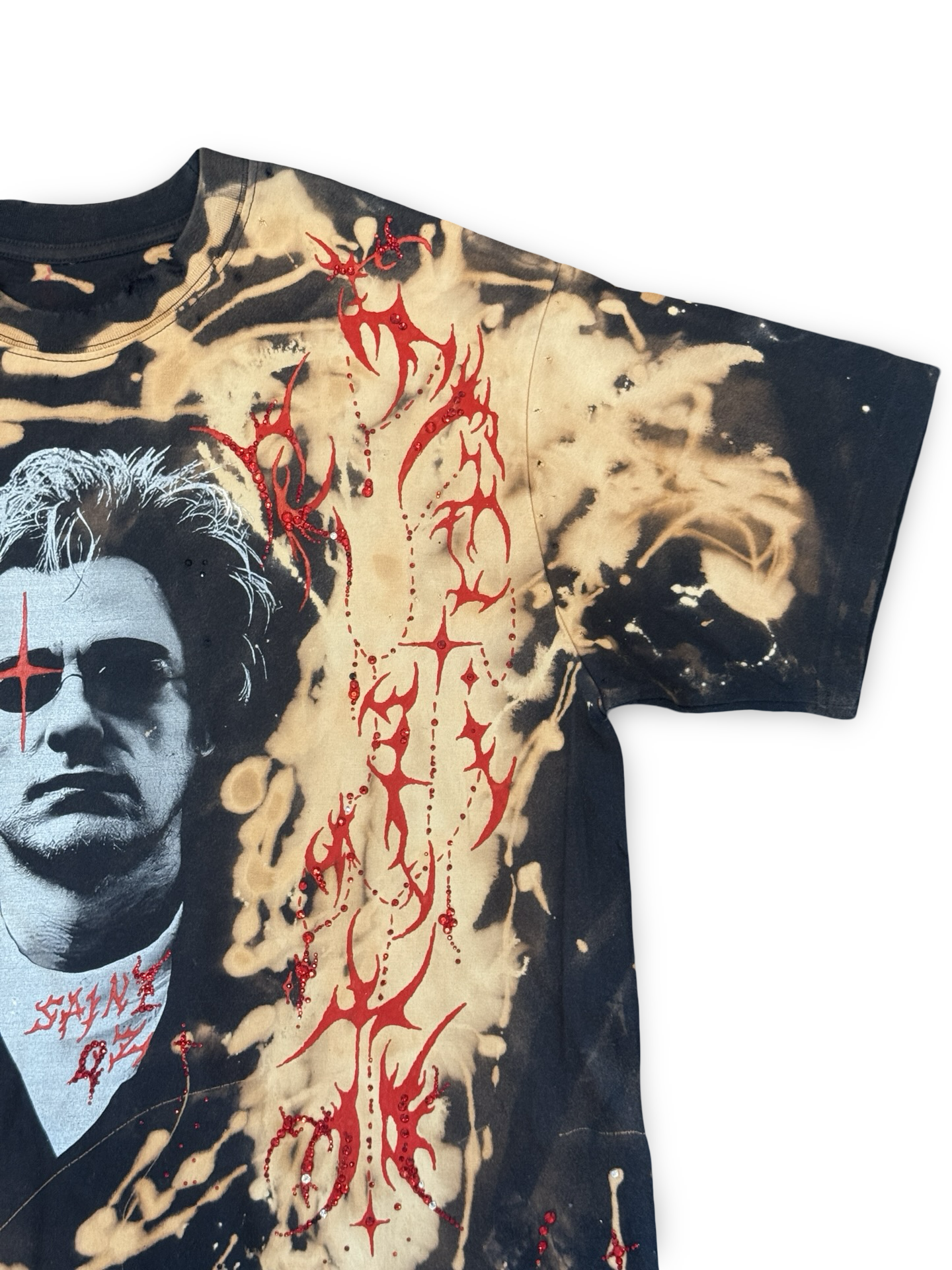 Recovered Artifact No. 592 — P58 Tour Bleached-Embellished Band Tee (XL)