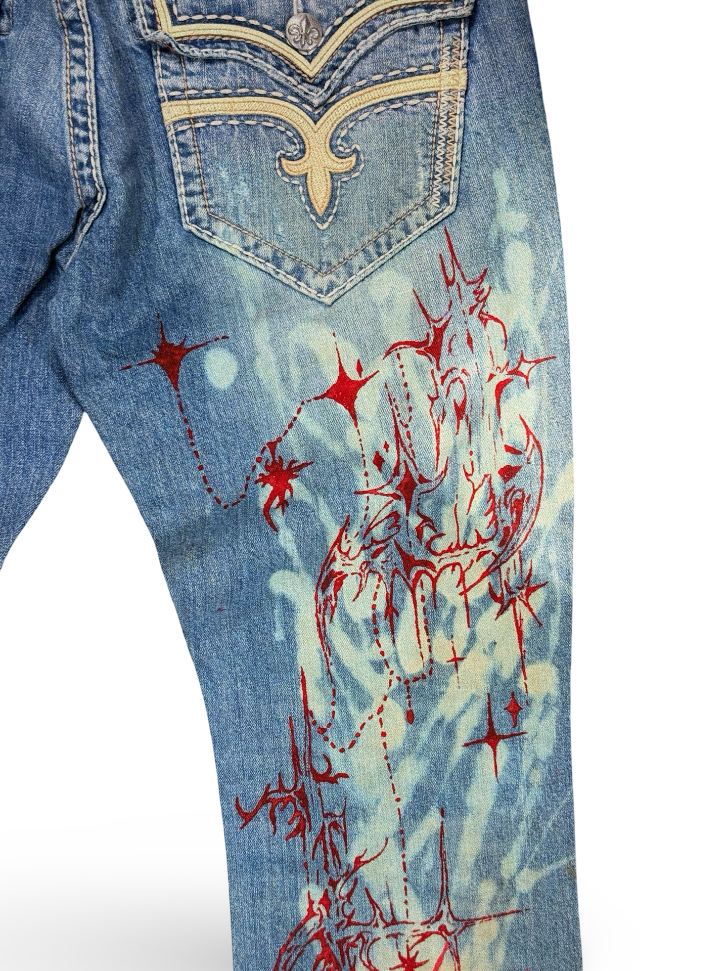 Recovered Artifact No. 193 — Rock Revival Blue Denim Jeans (W36XL30)