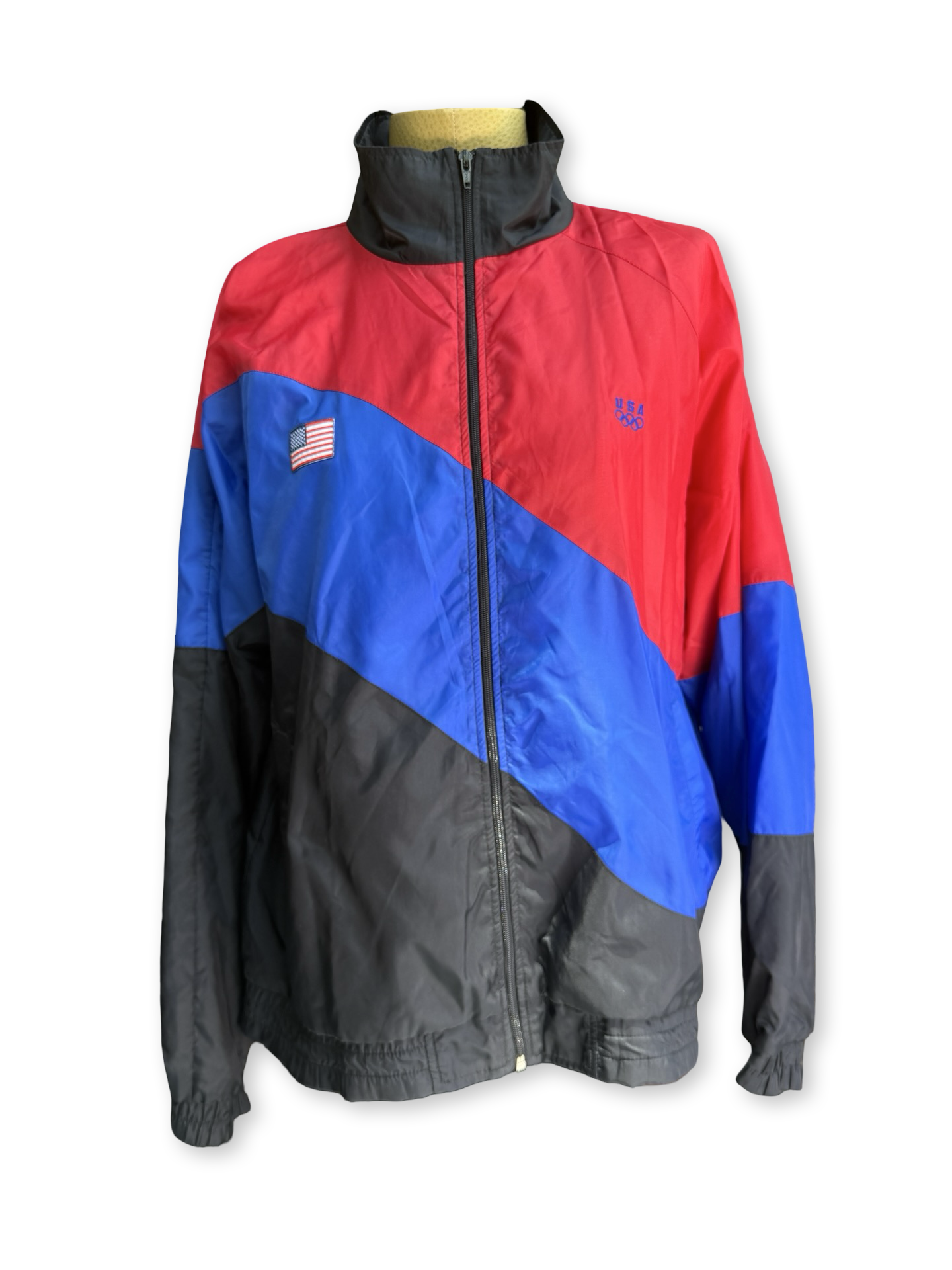 1990s USA Olympic Nylon Windbreaker (L)
