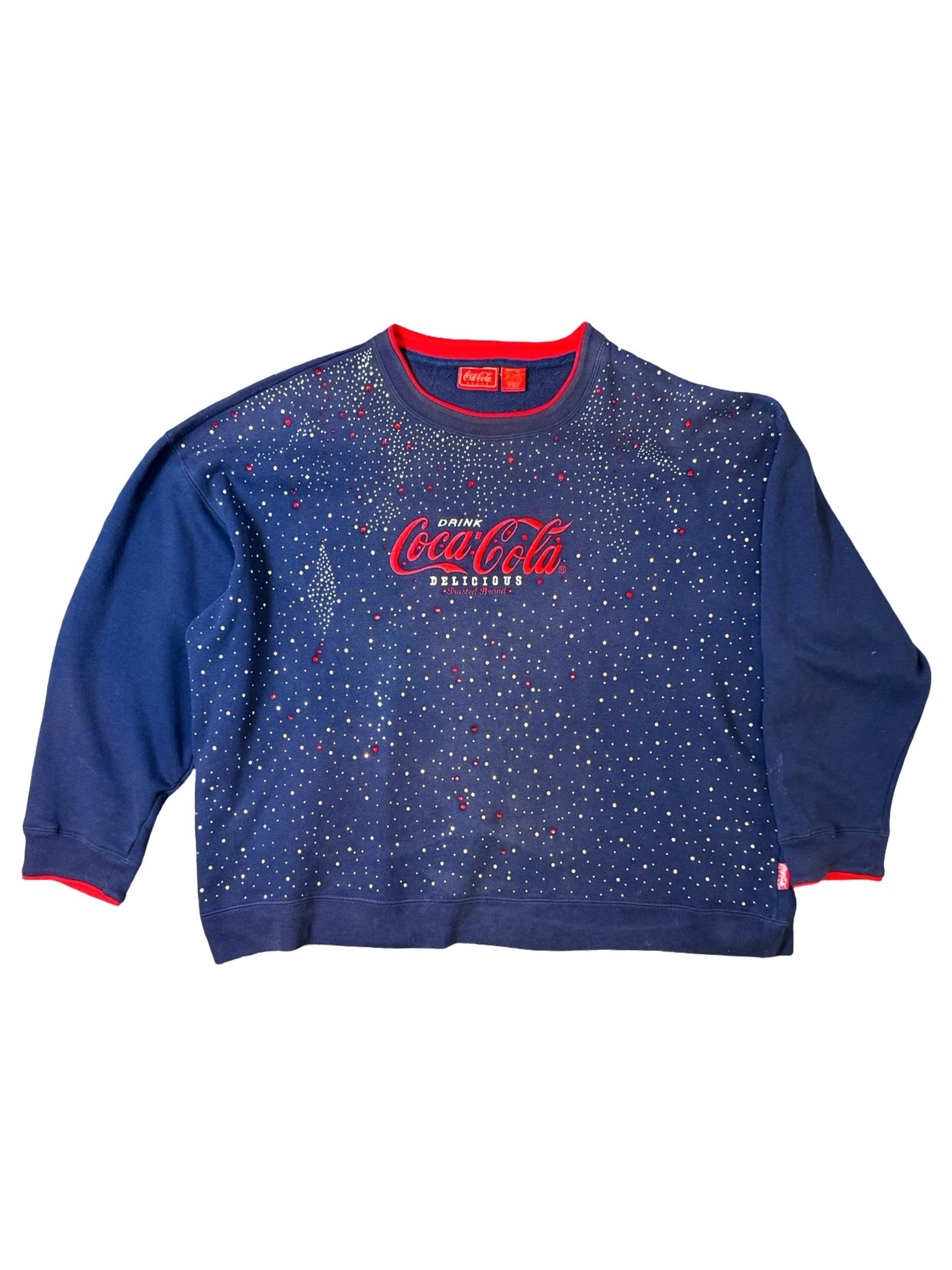 (SIZE XL) SAINT OZ COSMIC COLA CREW — 1 OF 1 (1990s / HAND-EMBELLISHED GALAXY FRONT)