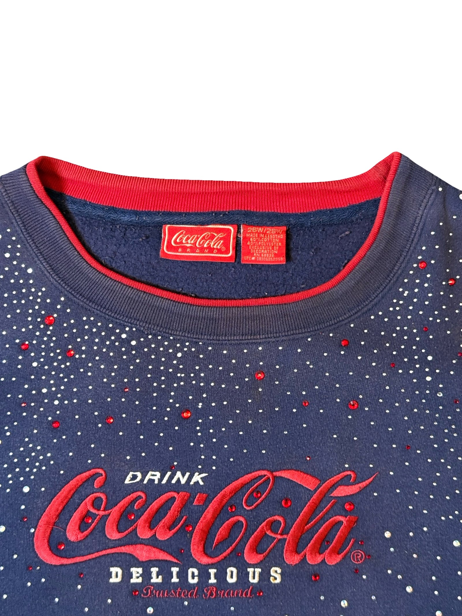 (SIZE XL) SAINT OZ COSMIC COLA CREW — 1 OF 1 (1990s / HAND-EMBELLISHED GALAXY FRONT)