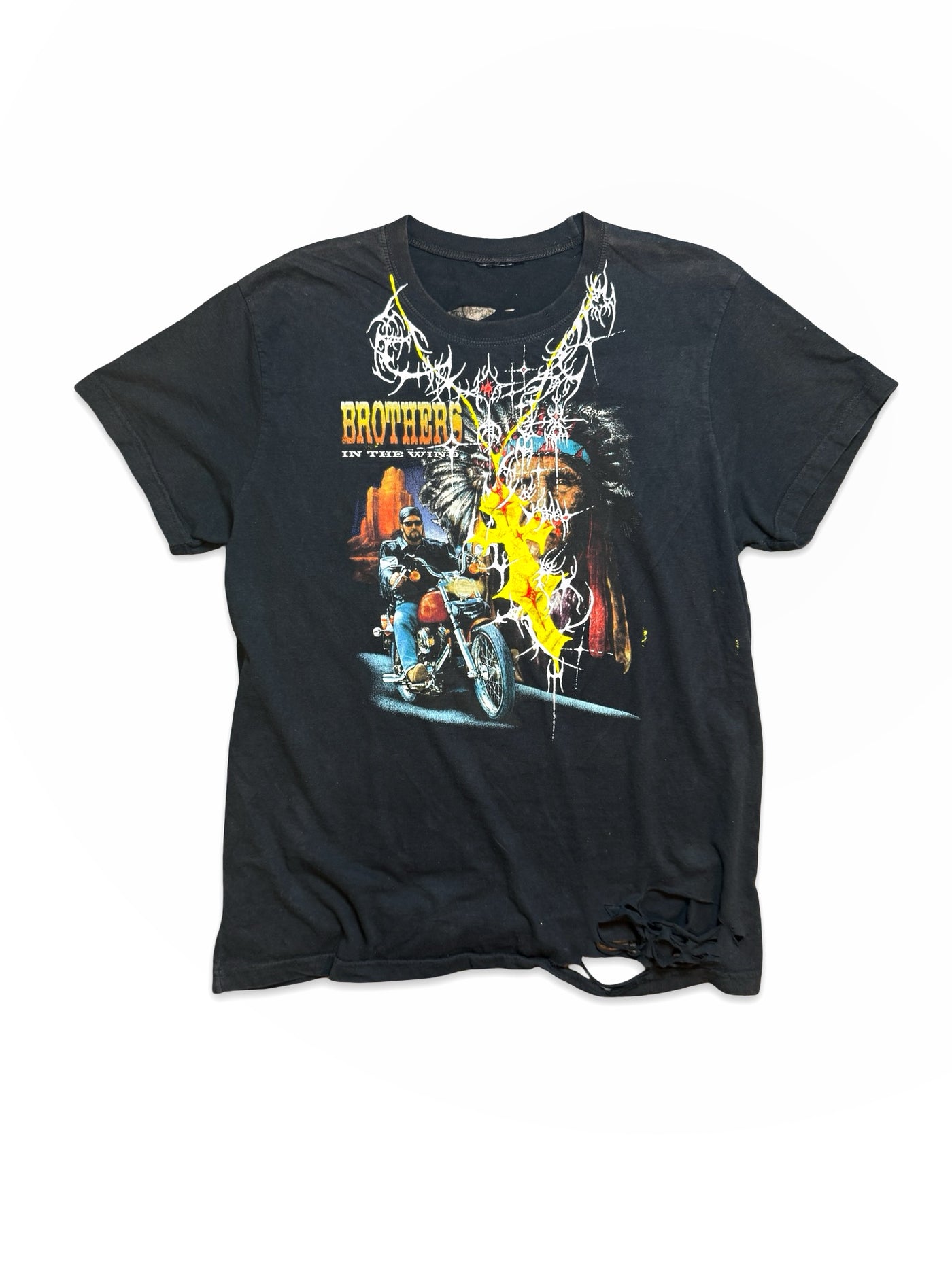 Recovered Artifact No. 005 — Cross Chain Tribal Tee (XL)