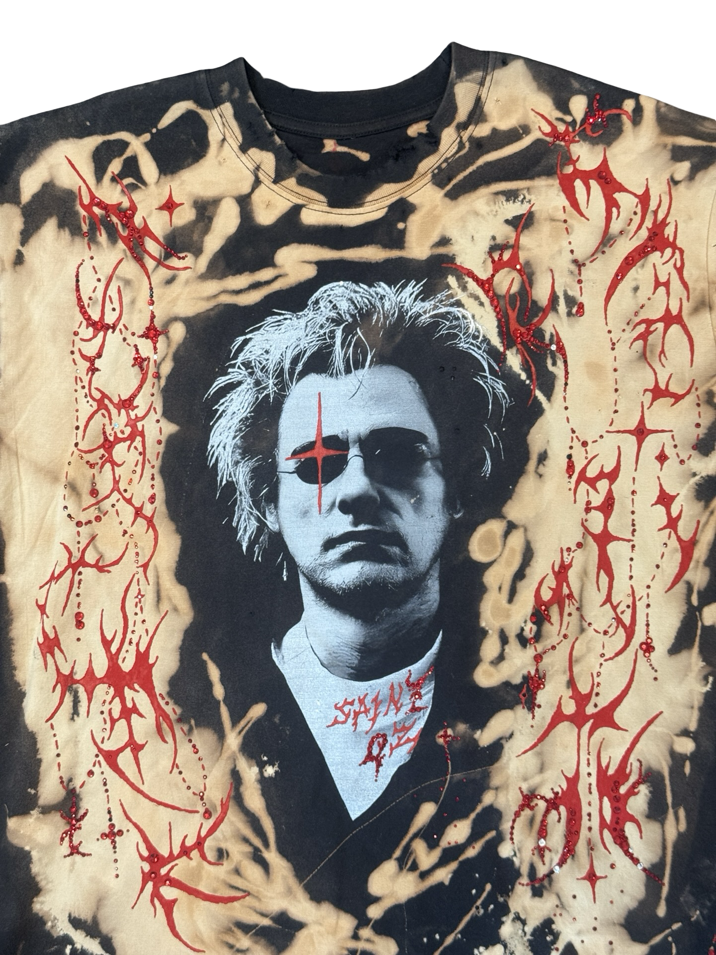 Recovered Artifact No. 592 — P58 Tour Bleached-Embellished Band Tee (XL)