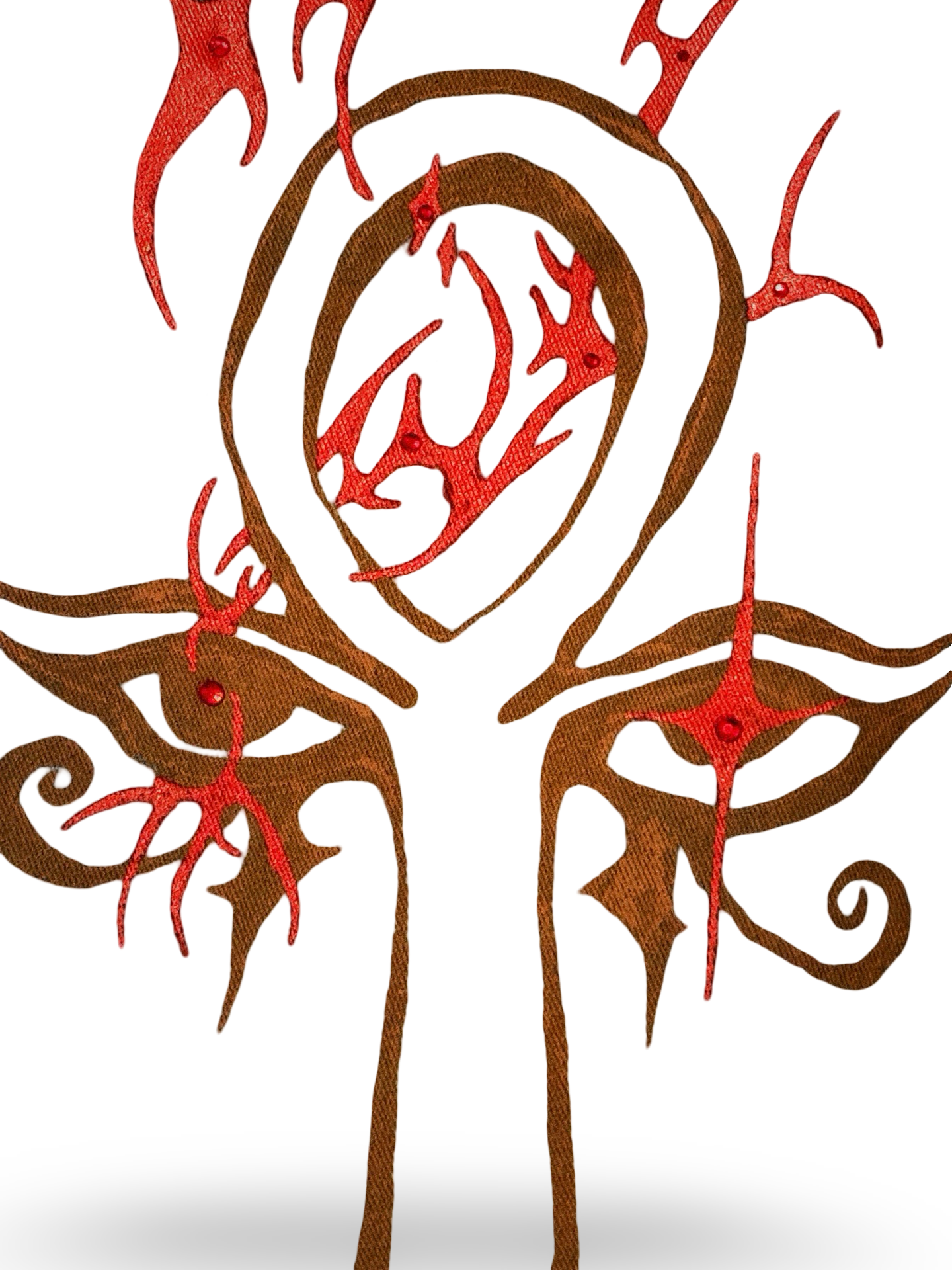 Recovered Artifact No. 669 — Egyptian-Cybersigilism Denim Jorts