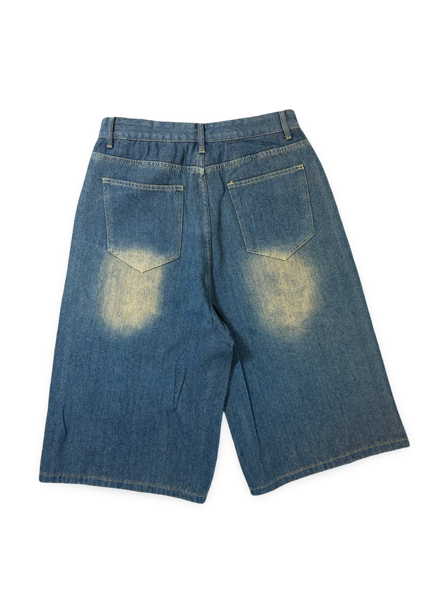 Recovered Artifact No. 669 — Egyptian-Cybersigilism Denim Jorts