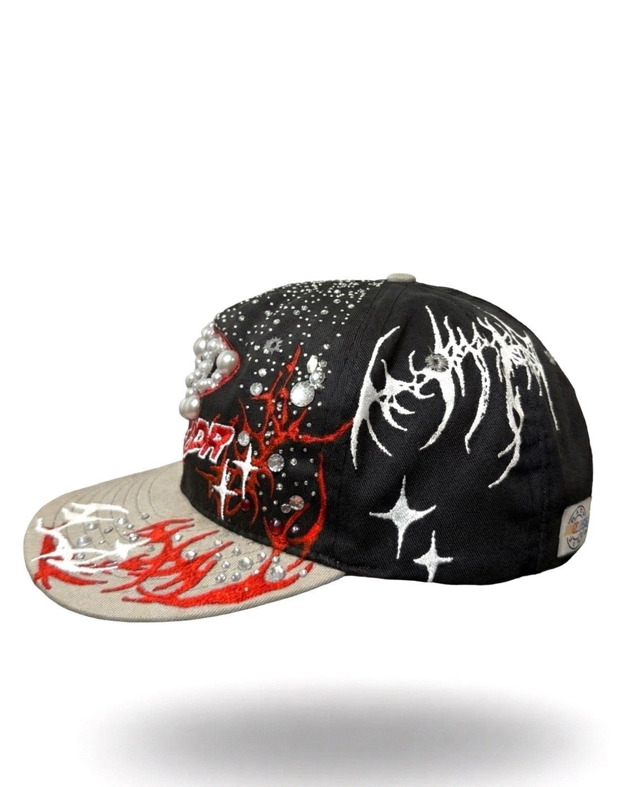 Recovered Artifact No. 010 —NASCAR PEARL SNAPBACK — HAND-PAINTED VINTAGE