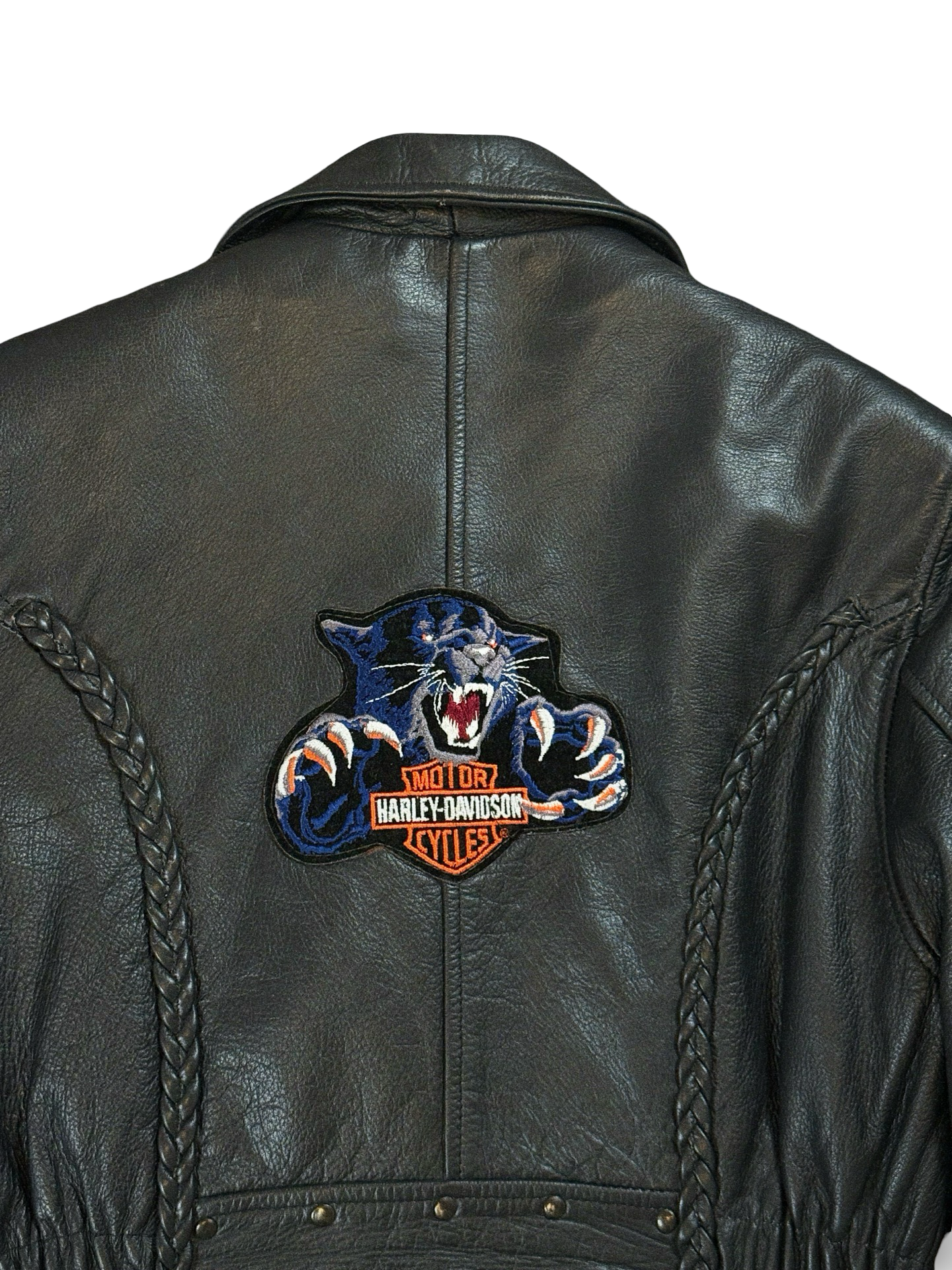 (90s) Harley-Davidson Black Leather Biker Jacket (M)