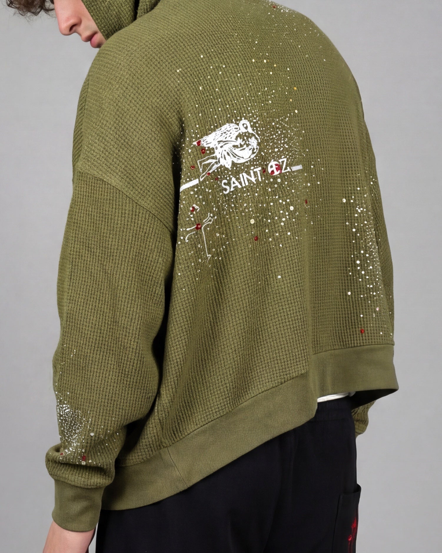 Recovered Artifact No. 777 — ST.OZ RHINESTONE GREEN ZIP-UP (XL)