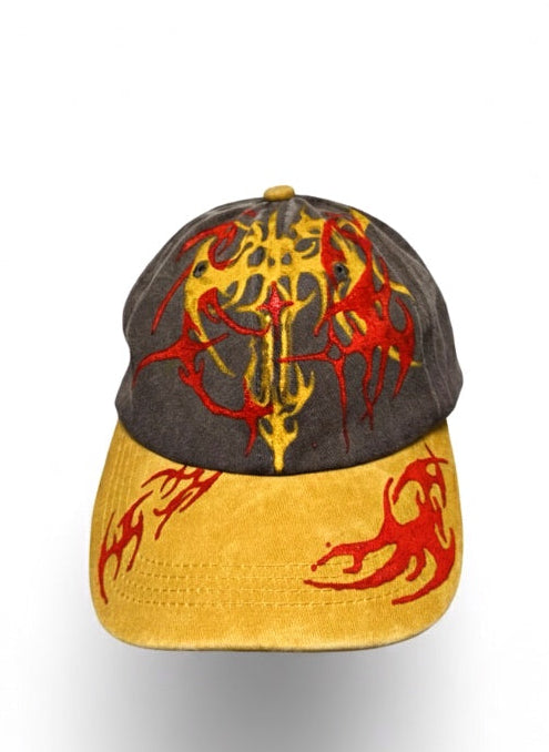 Recovered Artifact No. 087 — YELLOW FLAME CAP — HAND-PAINTED