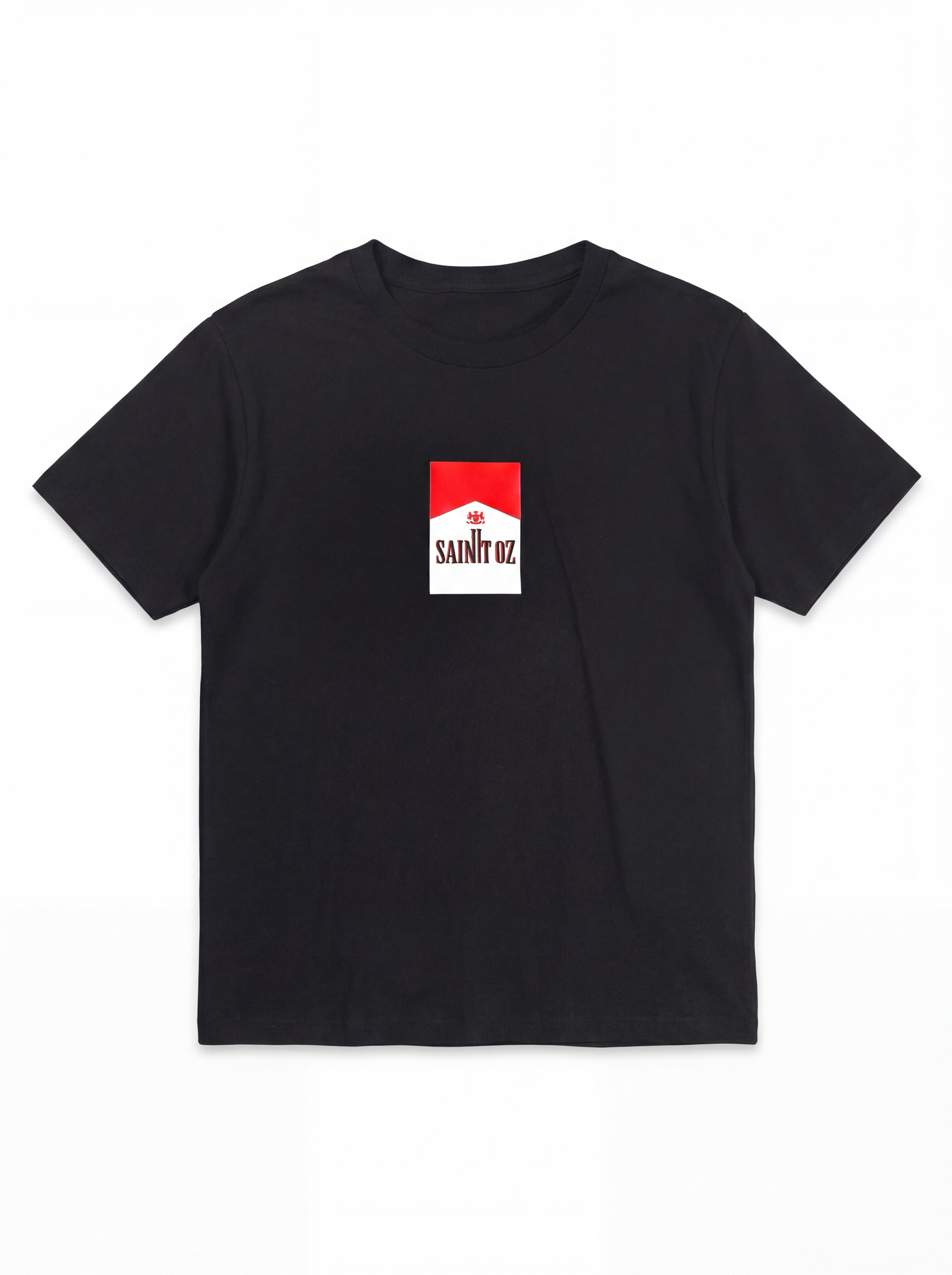 Studio Work No. 066 — RED LABEL SAINT TEE — BLACK