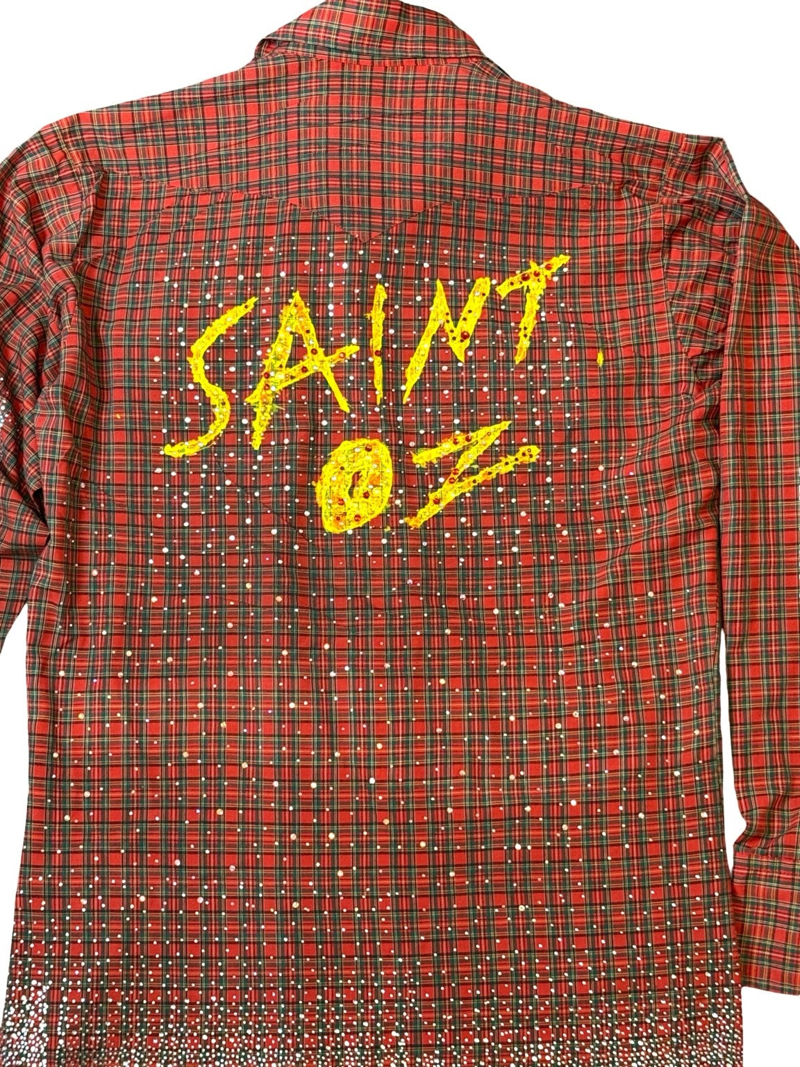 Recovered Artifact No. 070— STARFALL GALAXY FLANNEL — (SIZE L) (HAND PAINTED + HAND EMBELLISHED)