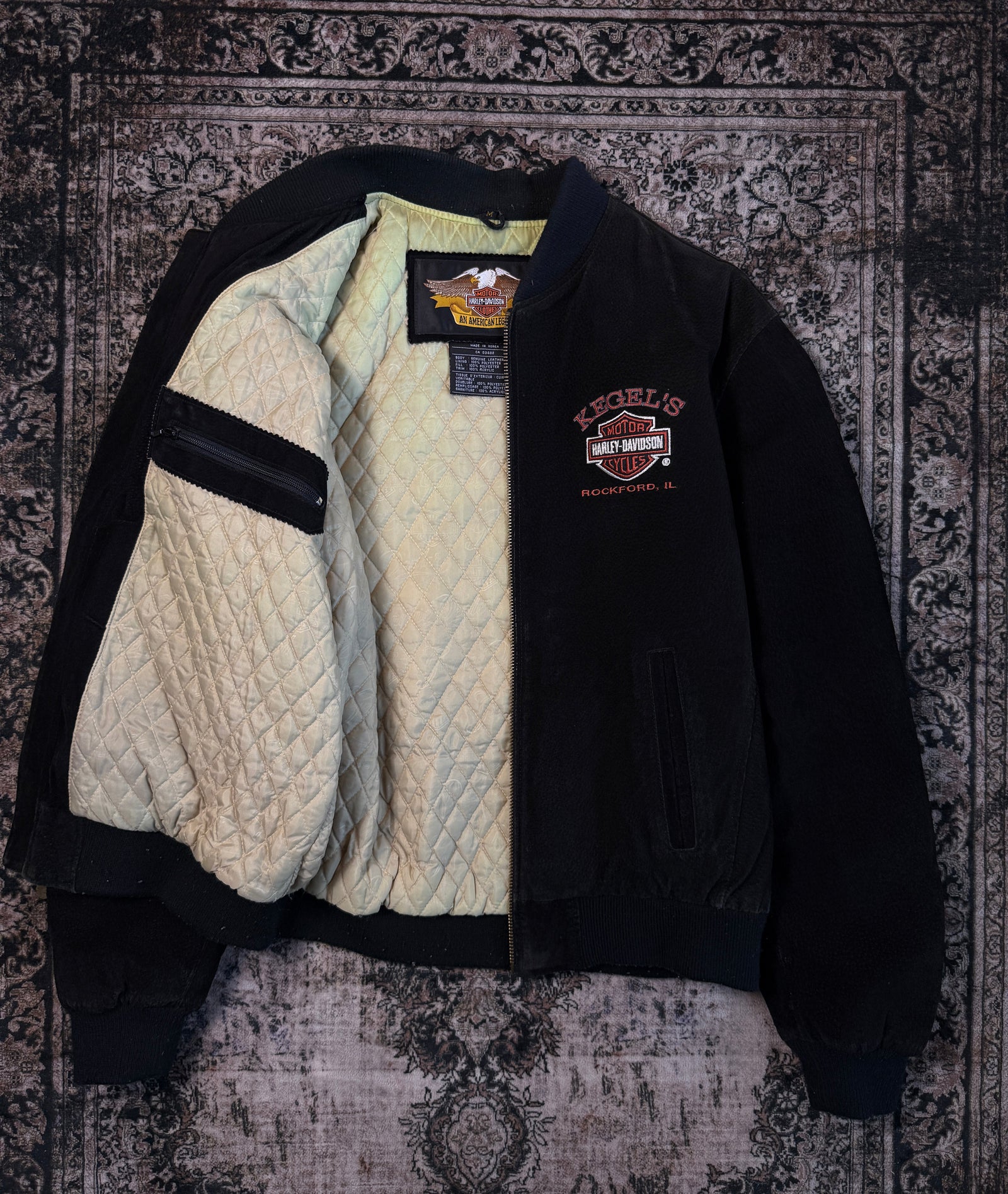 (00s) Harley-Davidson Biker Suede Jacket (Size Men's M)