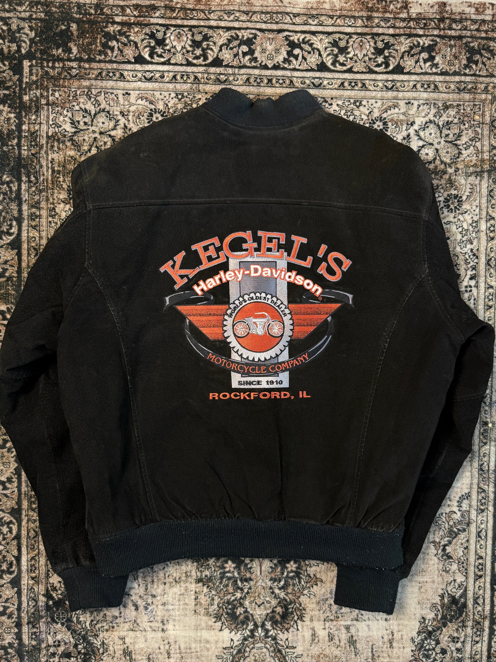 (00s) Harley-Davidson Biker Suede Jacket (Size Men's M)