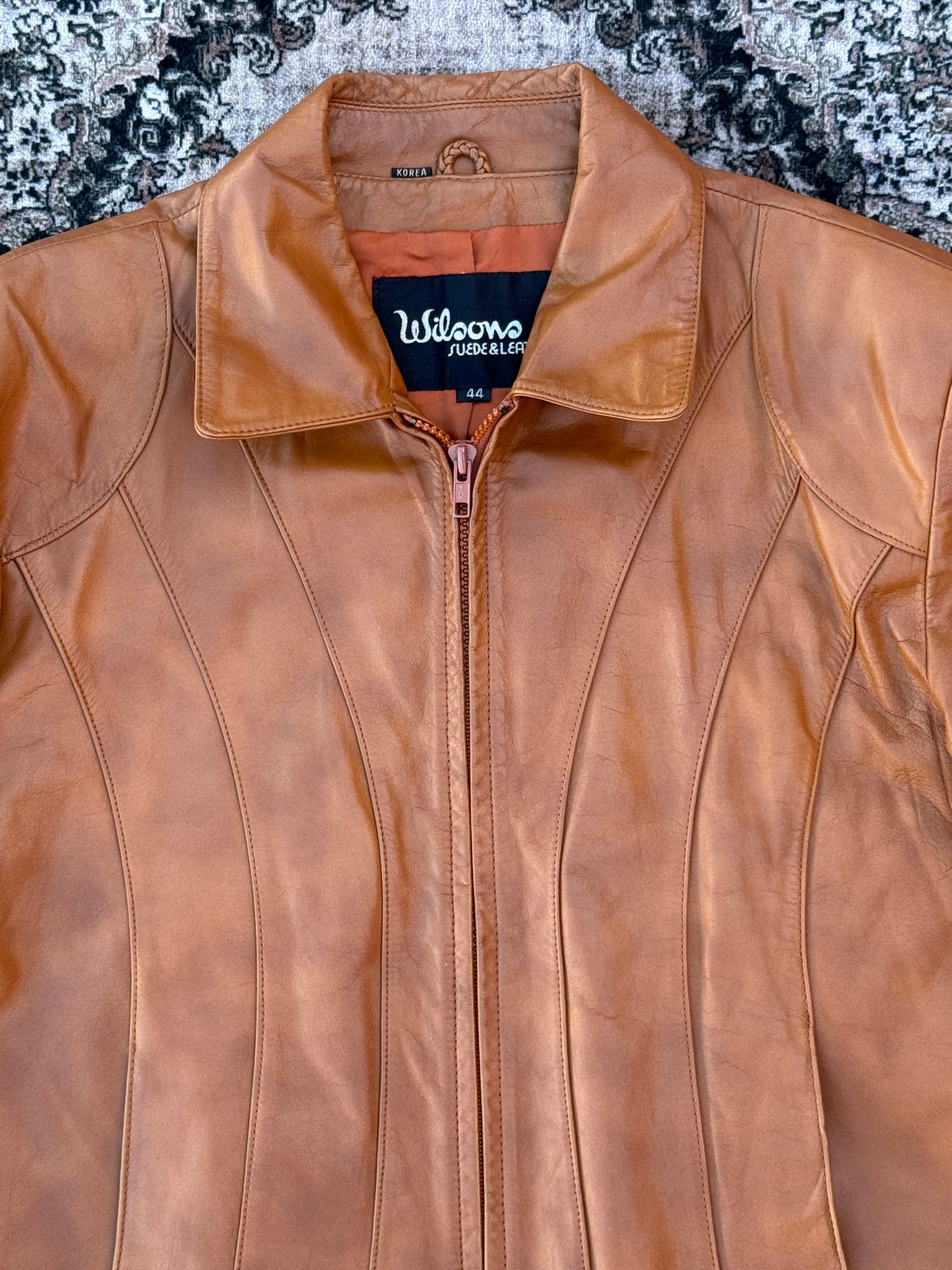 VTG WMNS Suede & Leather Brown Jacket (Size WMNS 44/XL)