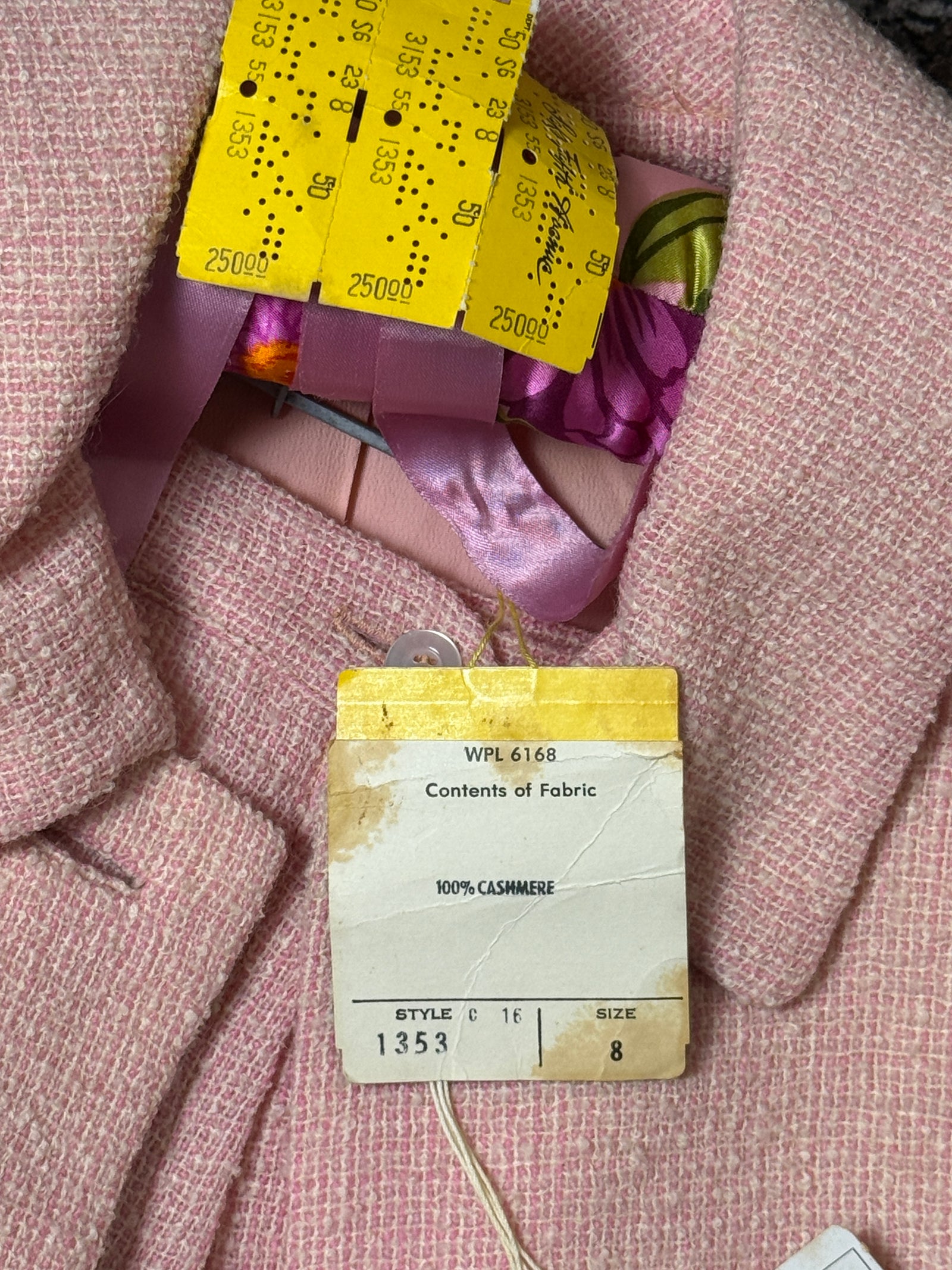 (1950s) Saks Fifth Avenue Pink Cashmere Blazer & Skirt Set (Size 8) - NWT