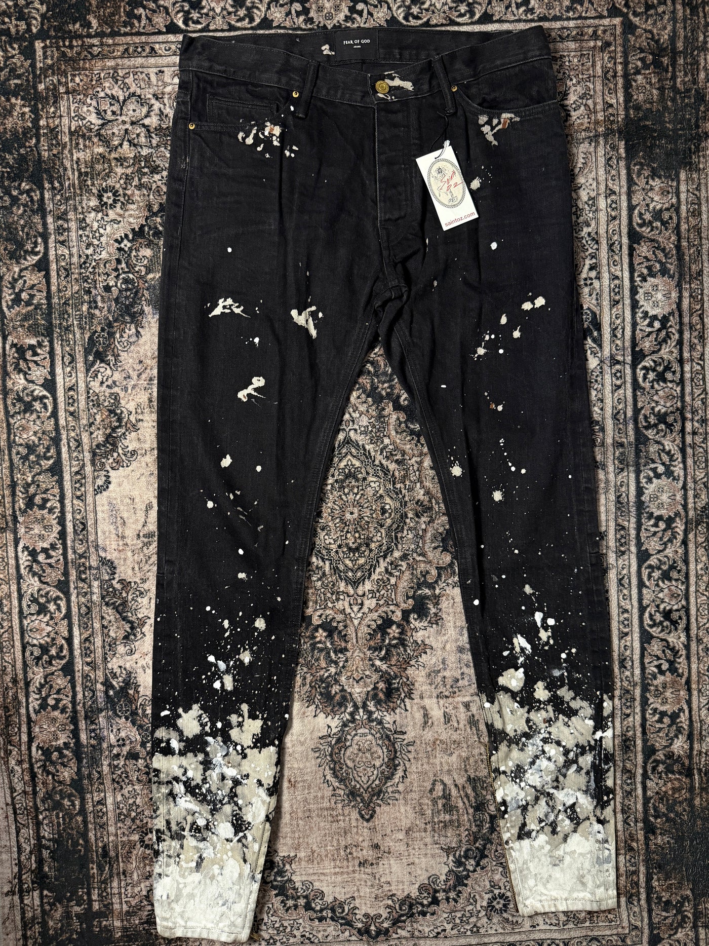 Fear of God 5th Collection Unique Paint Splatter Denim (Size US 34)