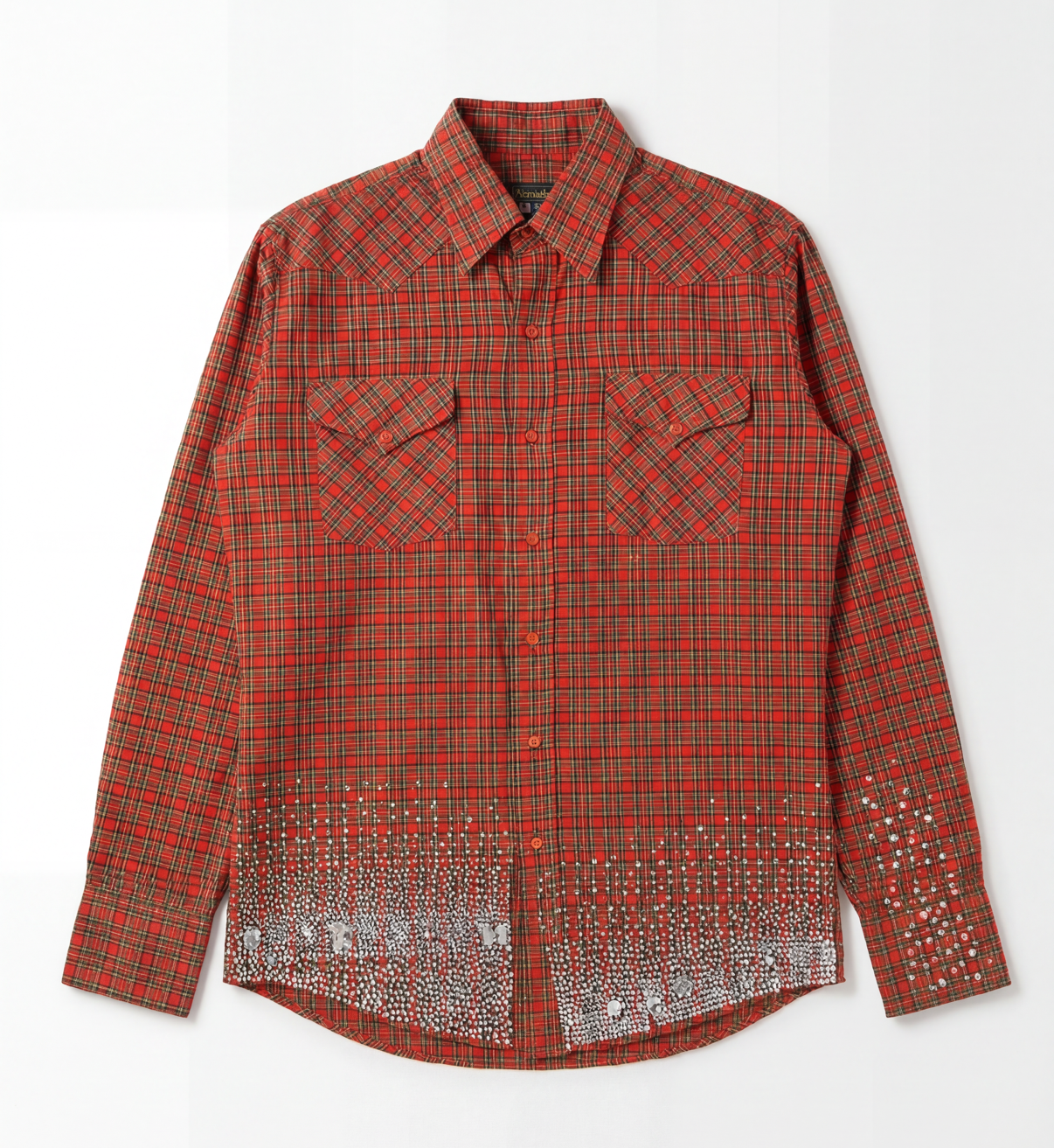 Recovered Artifact No. 070— STARFALL GALAXY FLANNEL — (SIZE L) (HAND PAINTED + HAND EMBELLISHED)