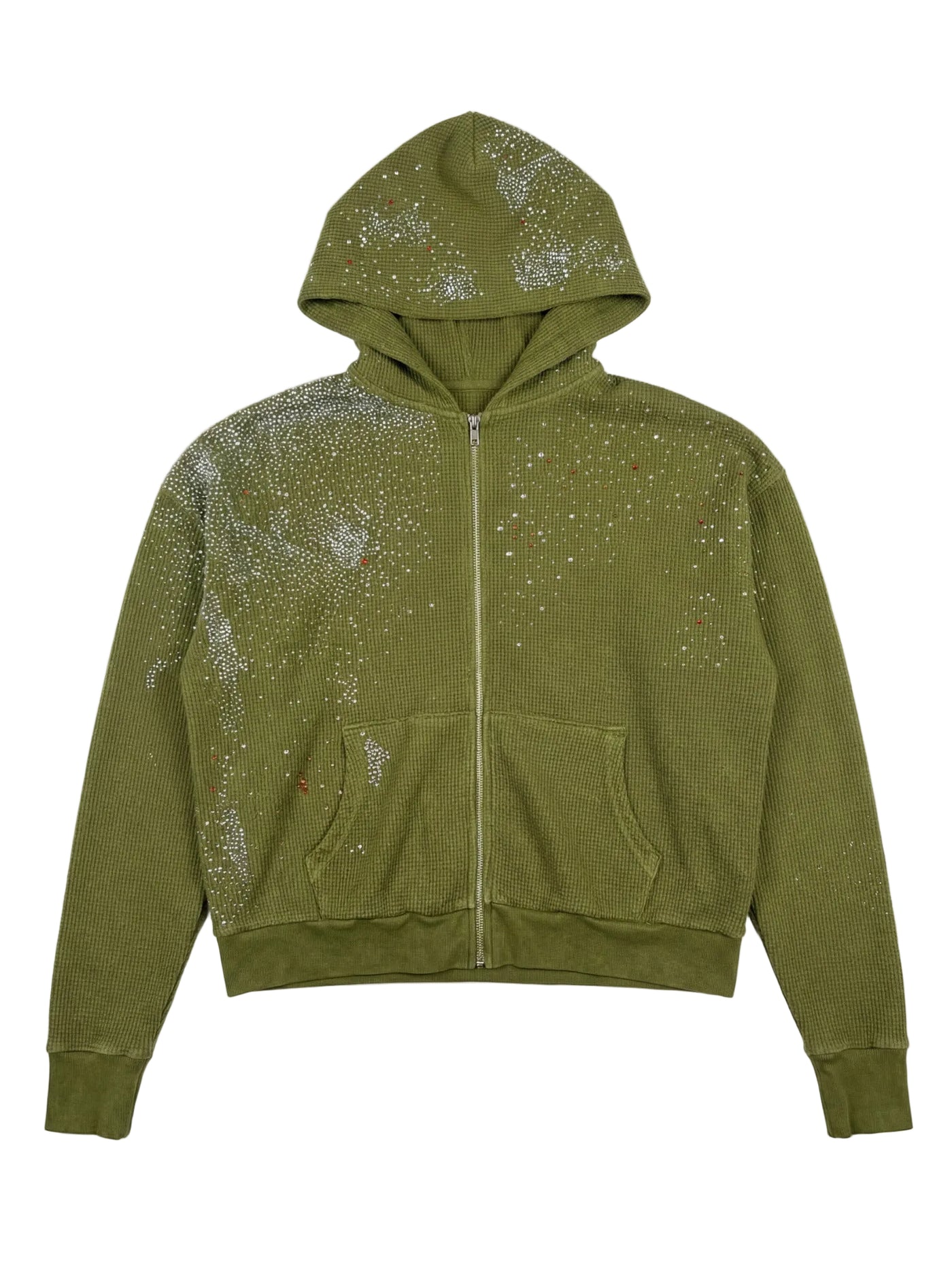 Recovered Artifact No. 777 — ST.OZ RHINESTONE GREEN ZIP-UP (XL)
