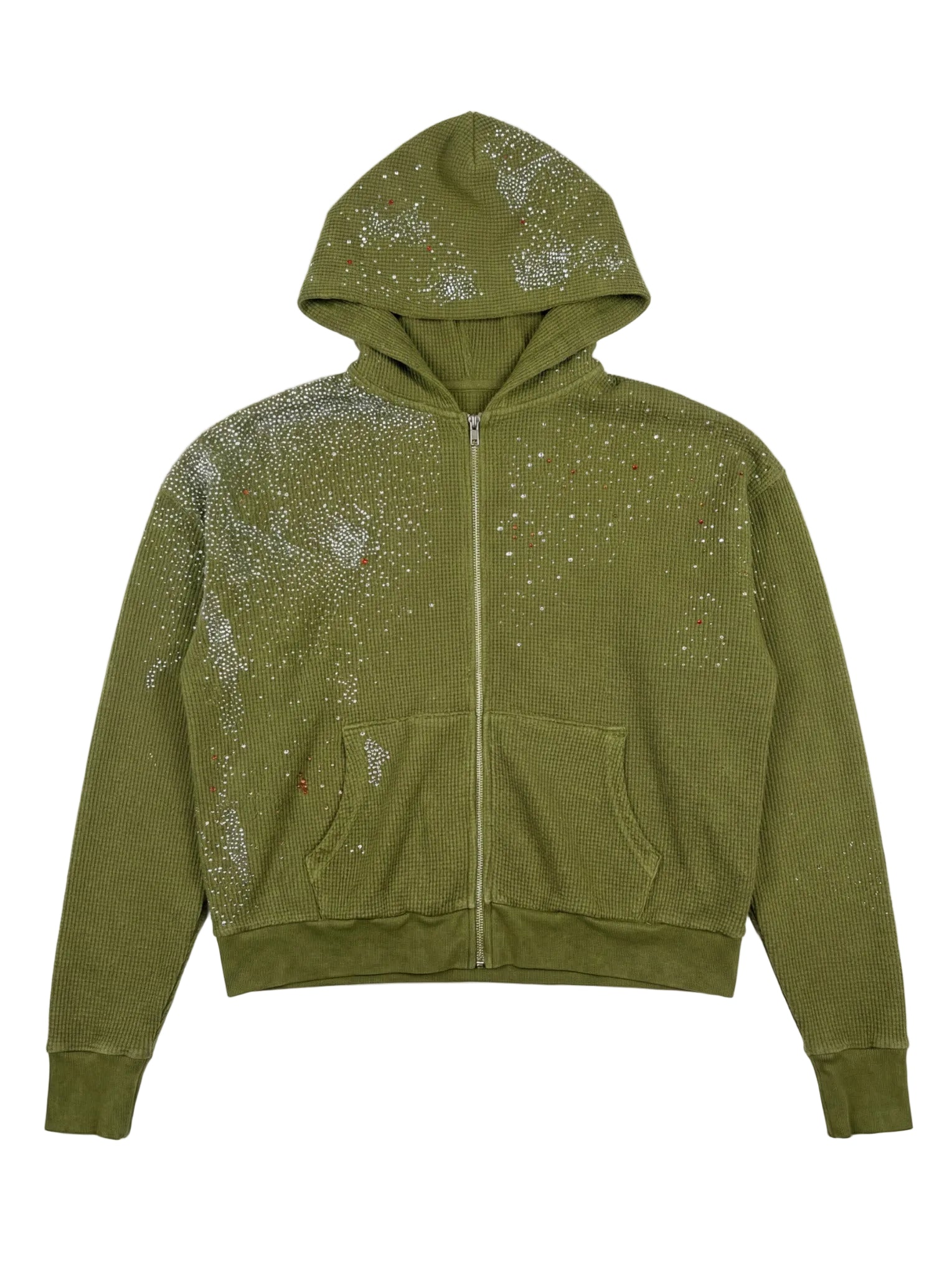 Recovered Artifact No. 777 — ST.OZ RHINESTONE GREEN ZIP-UP (XL)