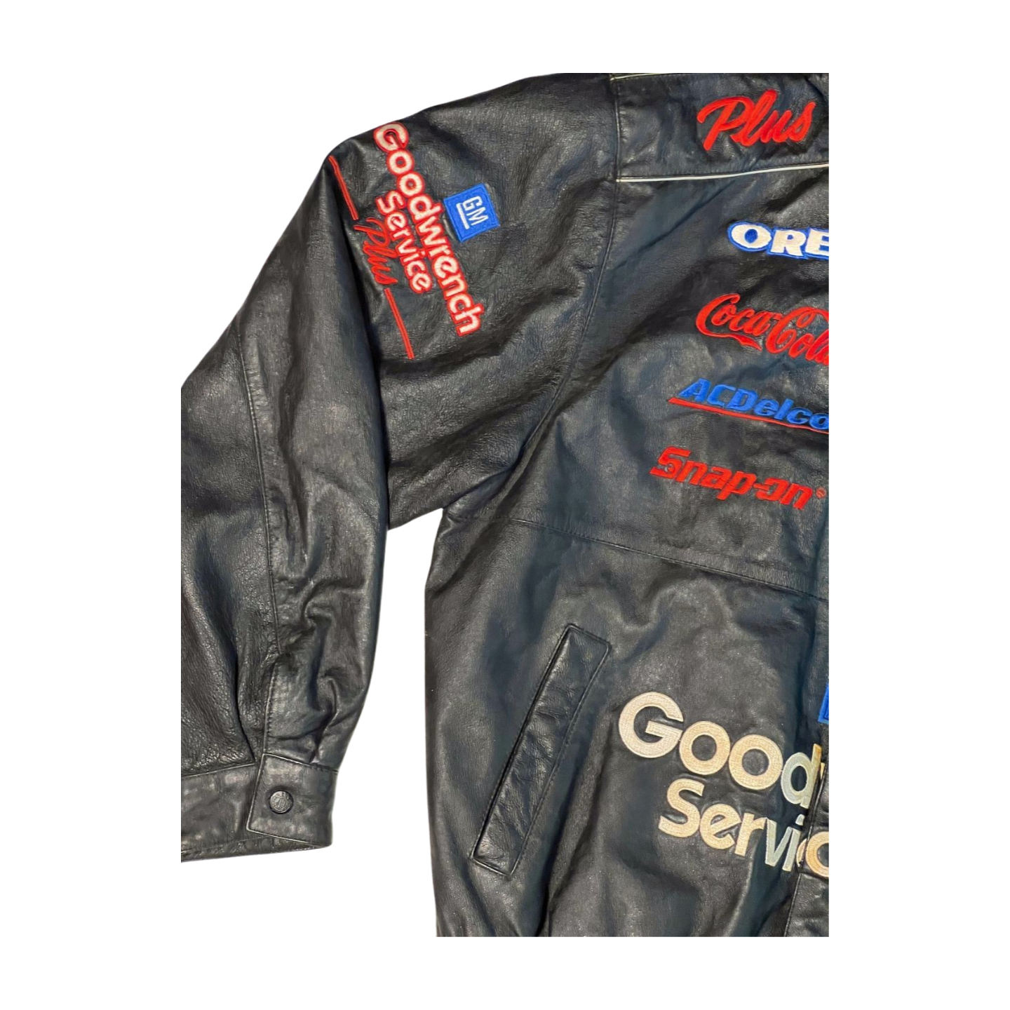 90s Chase Authentics NASCAR #3 Dale Earnhardt Sr. Leather Jacket (L/XL)