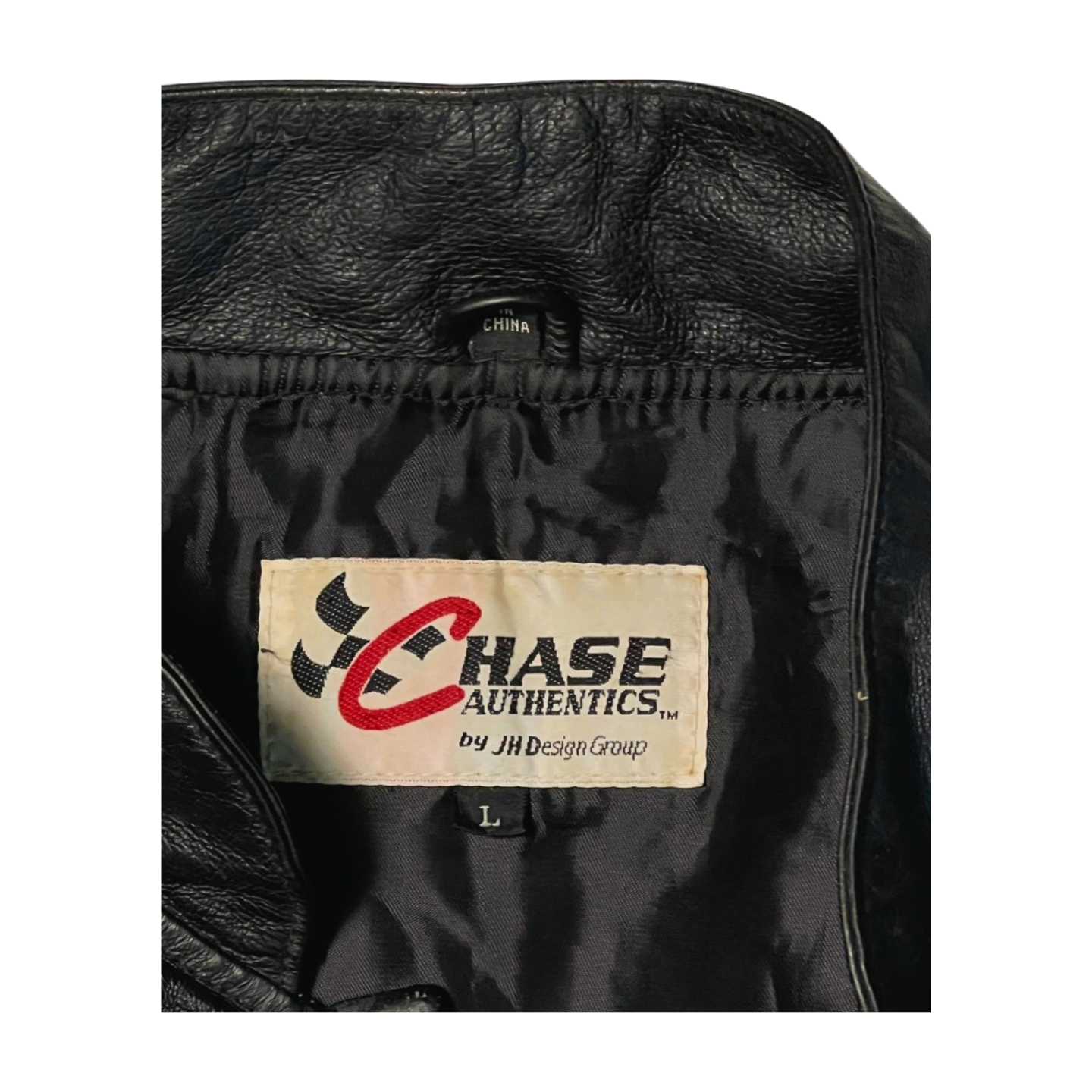 90s Chase Authentics NASCAR #3 Dale Earnhardt Sr. Leather Jacket (L/XL)