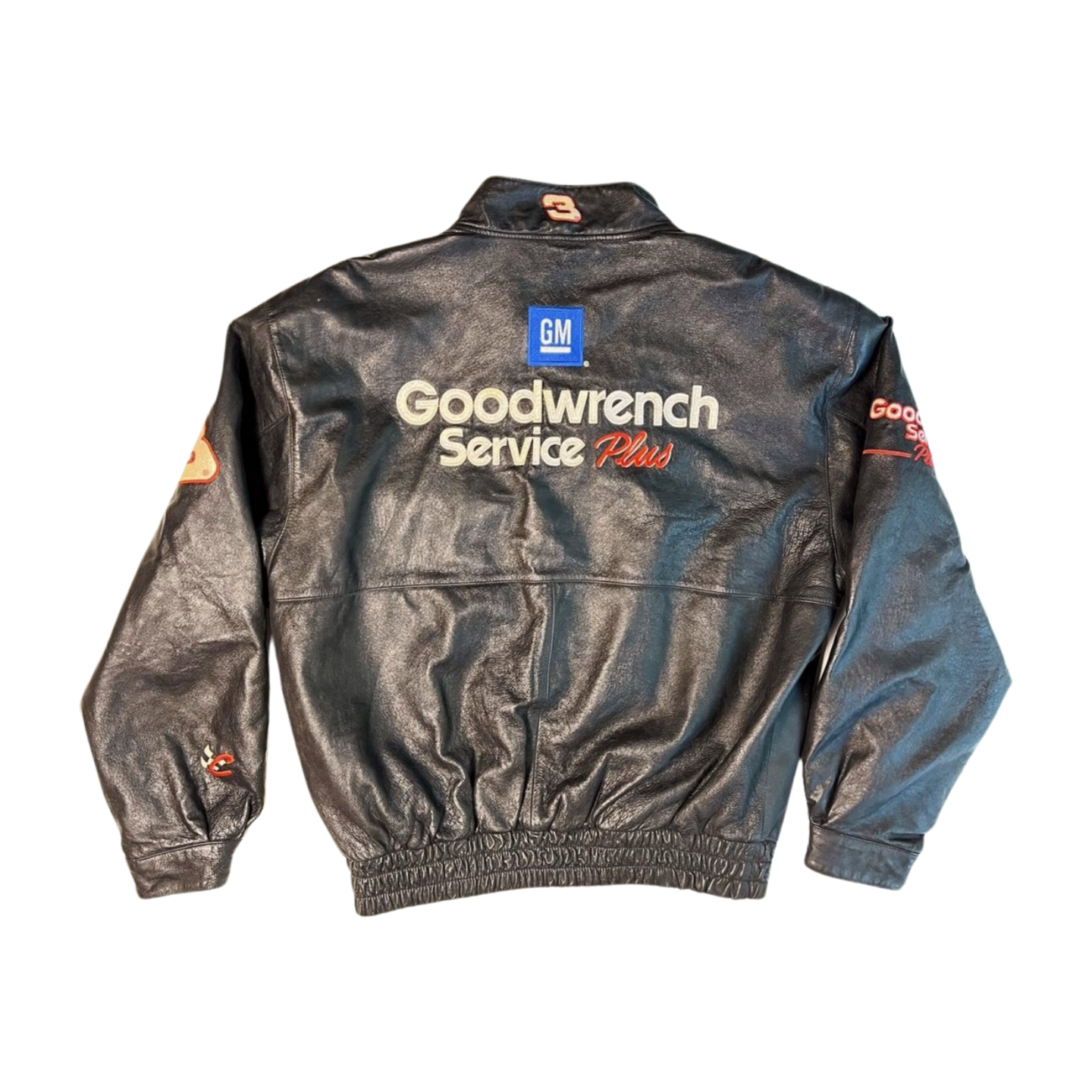 90s Chase Authentics NASCAR #3 Dale Earnhardt Sr. Leather Jacket (L/XL)